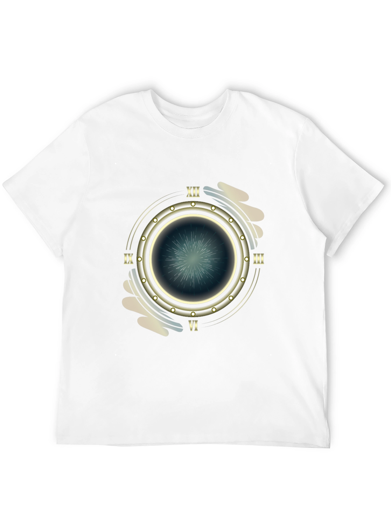 Steampunk Timepiece Graphic Tee - Mens Black T-Shirt