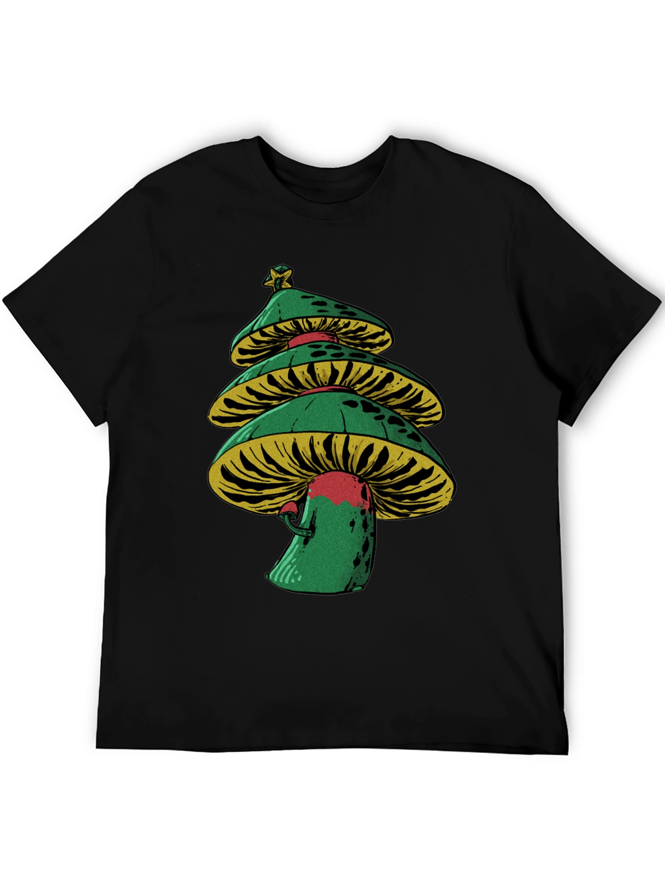 Mushroom Christmas Tree Graphic Tee
