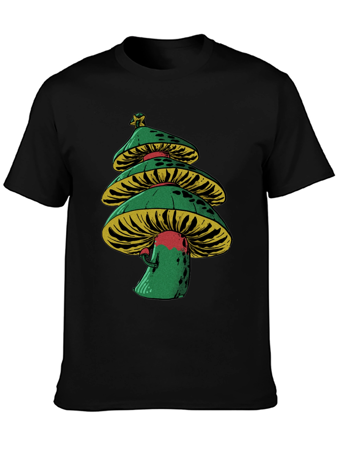 Mushroom Christmas Tree Graphic Tee