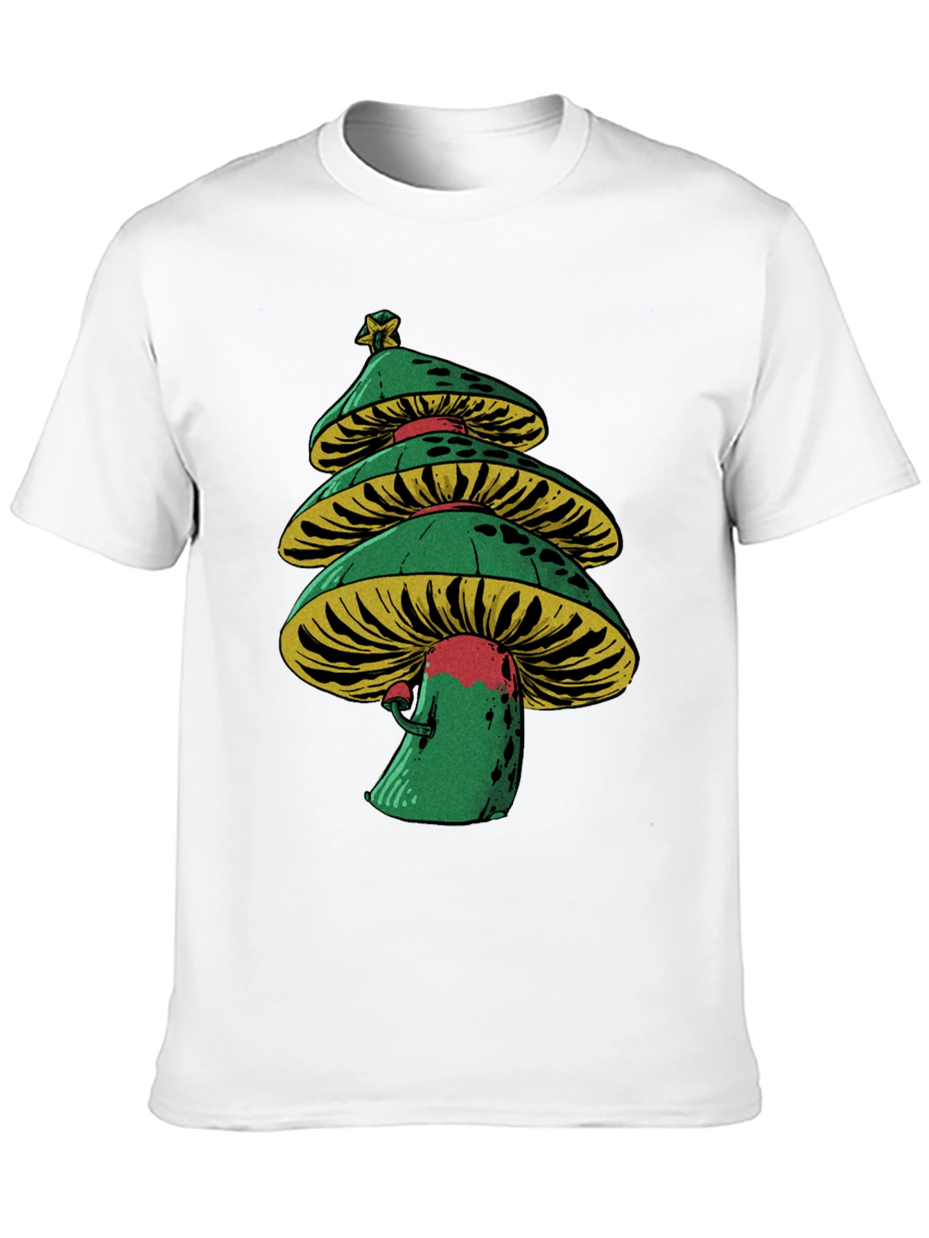 Mushroom Christmas Tree Graphic Tee