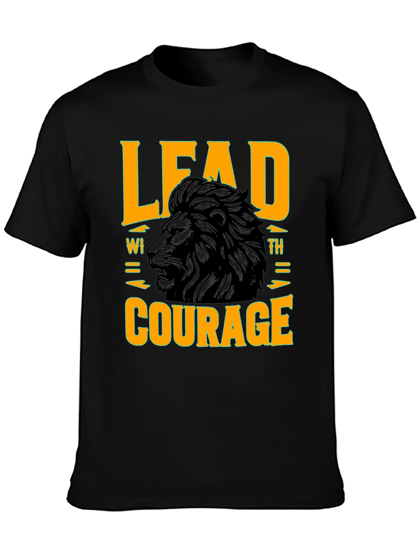 Lead with Courage Lion Graphic T-Shirt