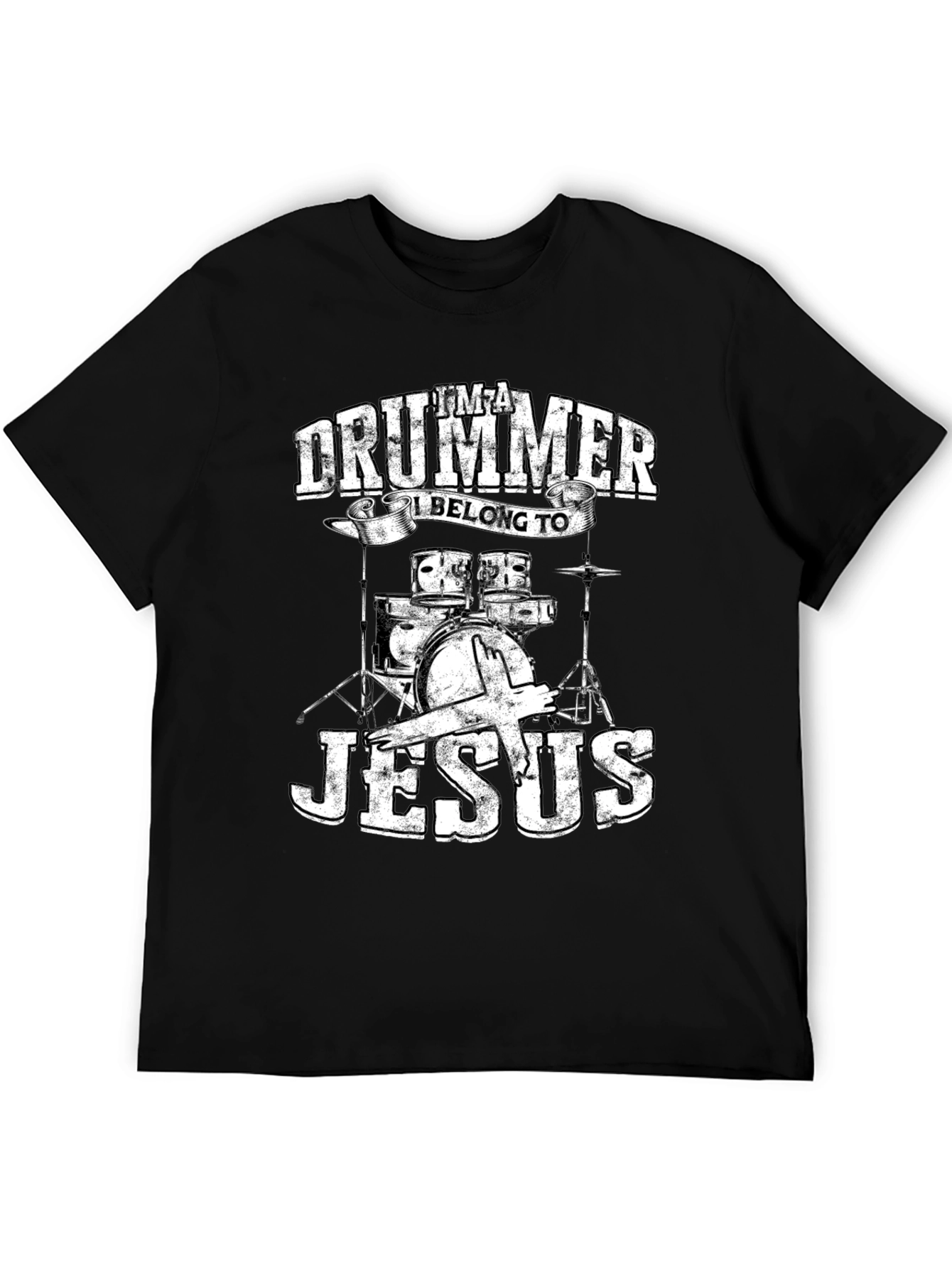 Im a Drummer I Belong to Jesus T-Shirt