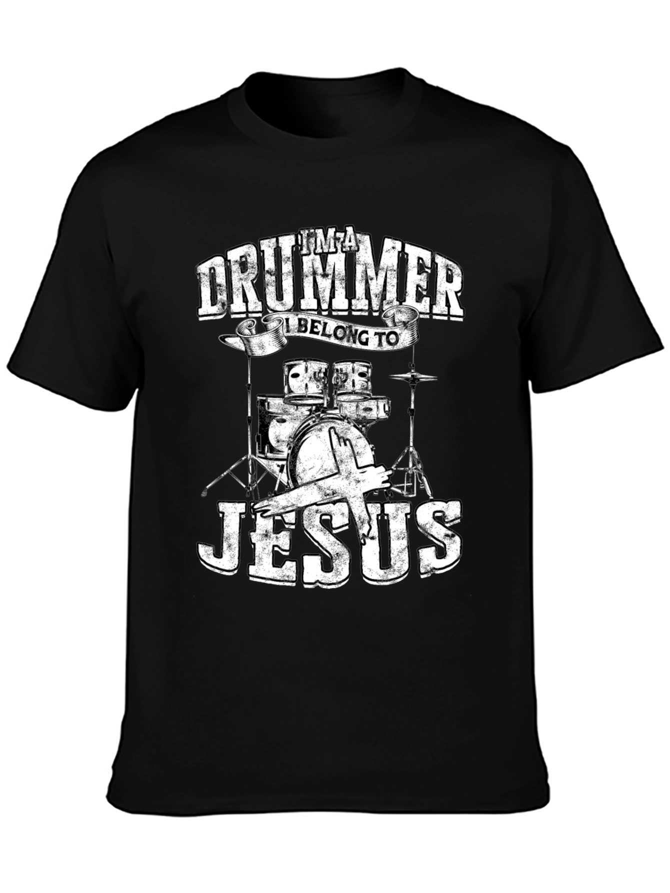 Im a Drummer I Belong to Jesus T-Shirt