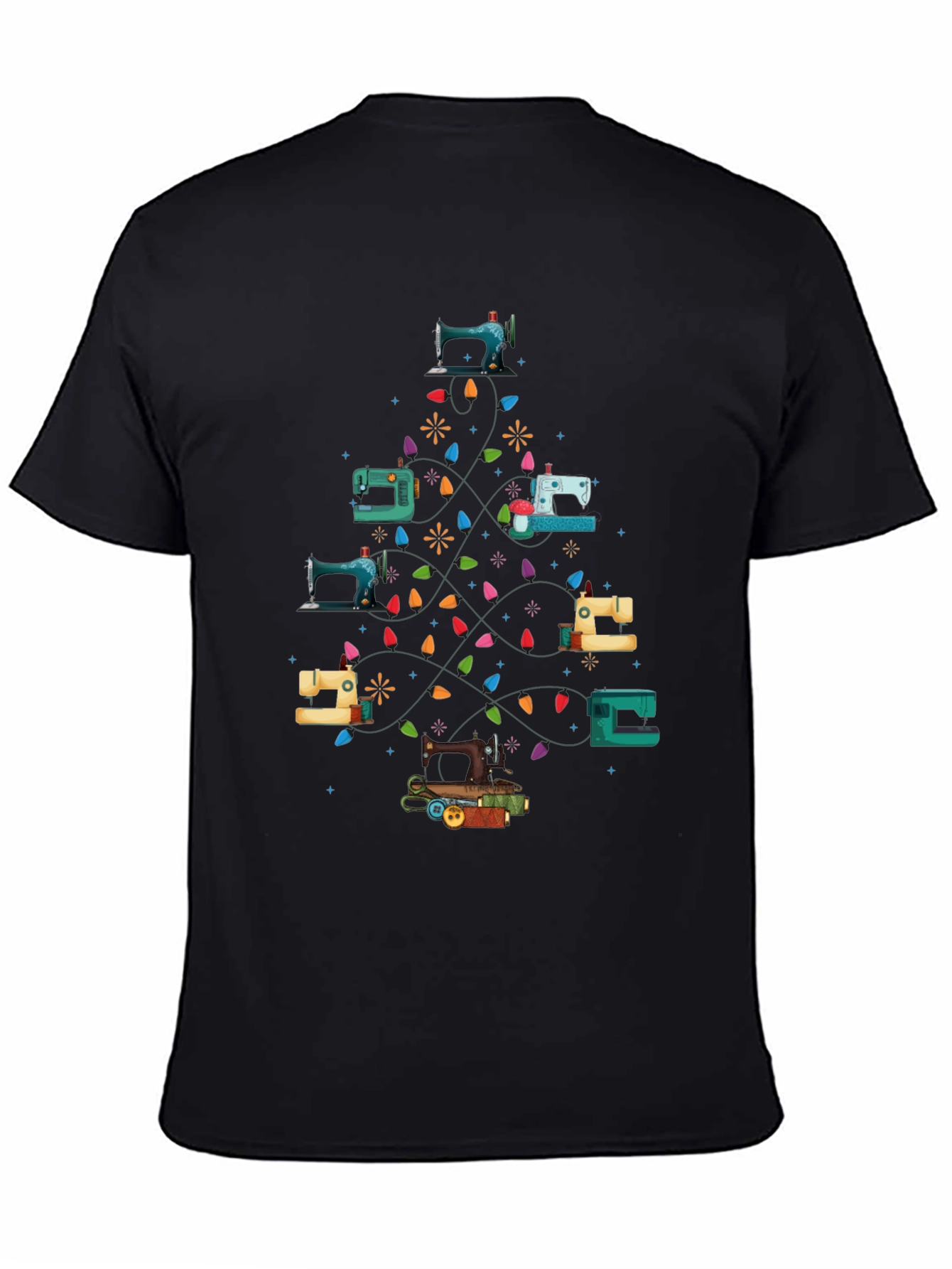 Sewing Machine Christmas Tree T-Shirt