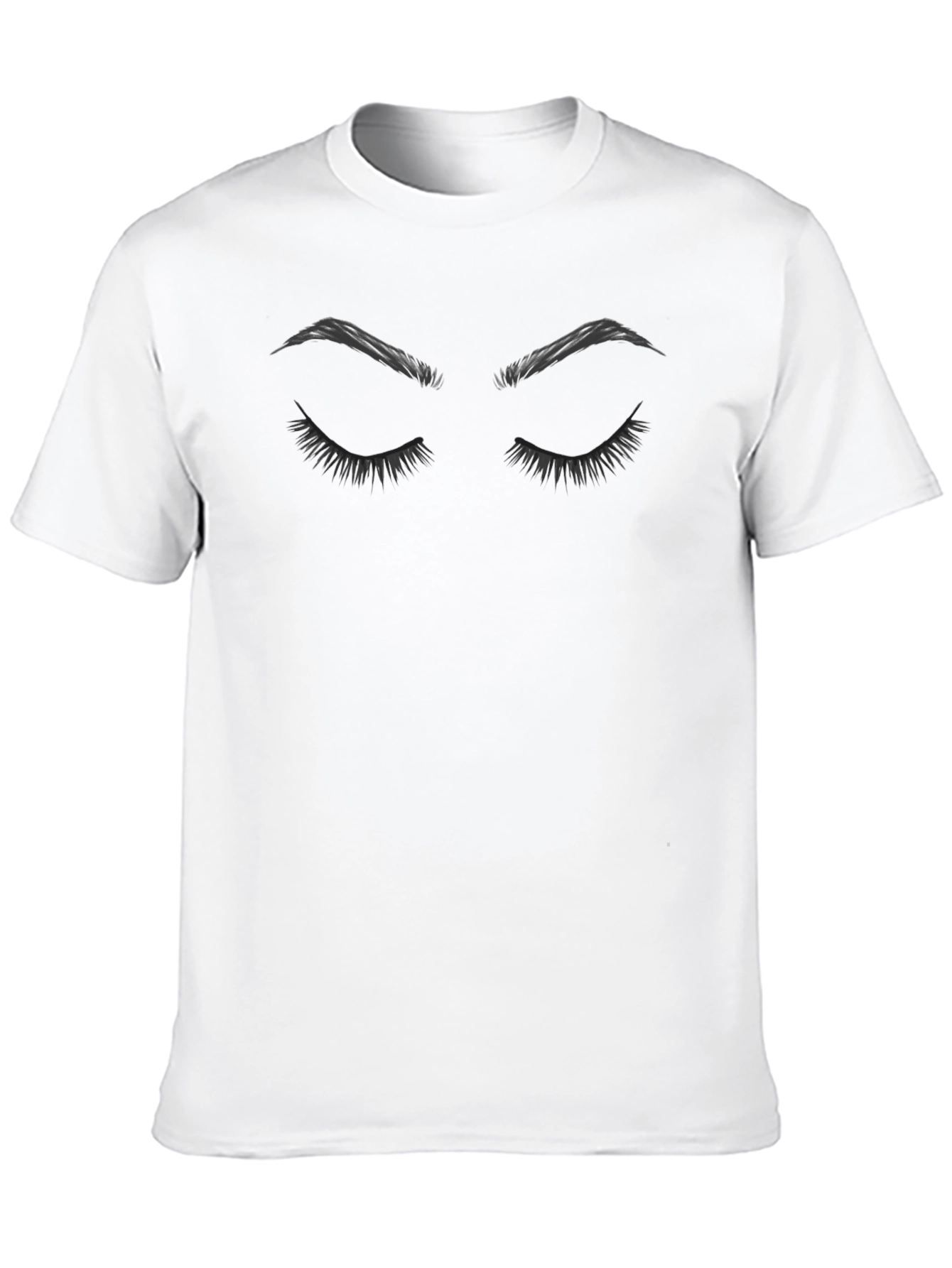 Dreamy Eyes Graphic Tee - Soft Black Cotton T-Shirt