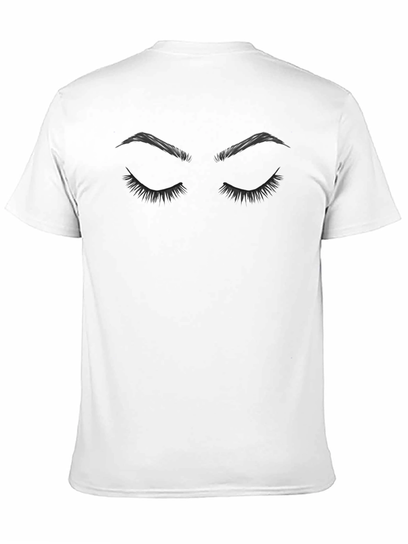 Dreamy Eyes Graphic Tee - Soft Black Cotton T-Shirt
