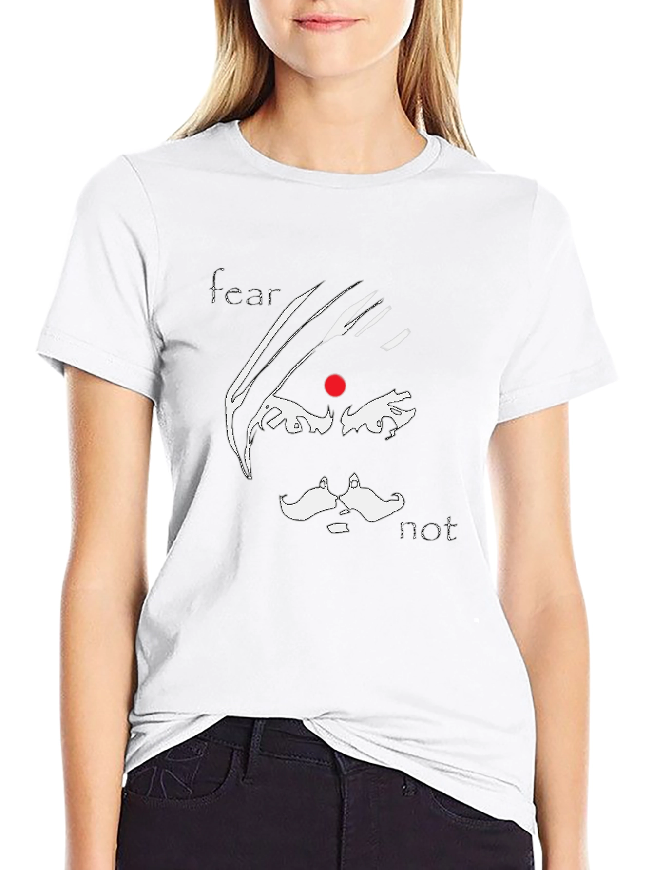 Fear Not Graphic Tee - Stylish Black Cotton T-Shirt