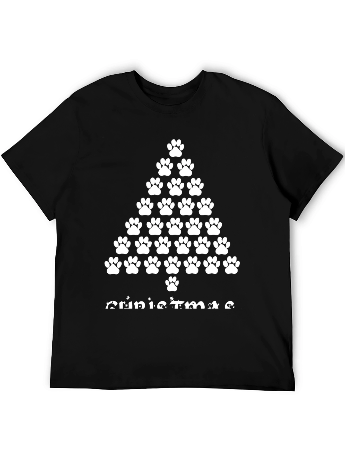 Paw Print Christmas Tree Graphic Tee