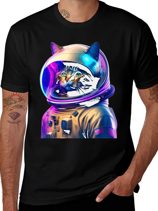 Cat Astronaut T-Shirt - Space Explorer Design