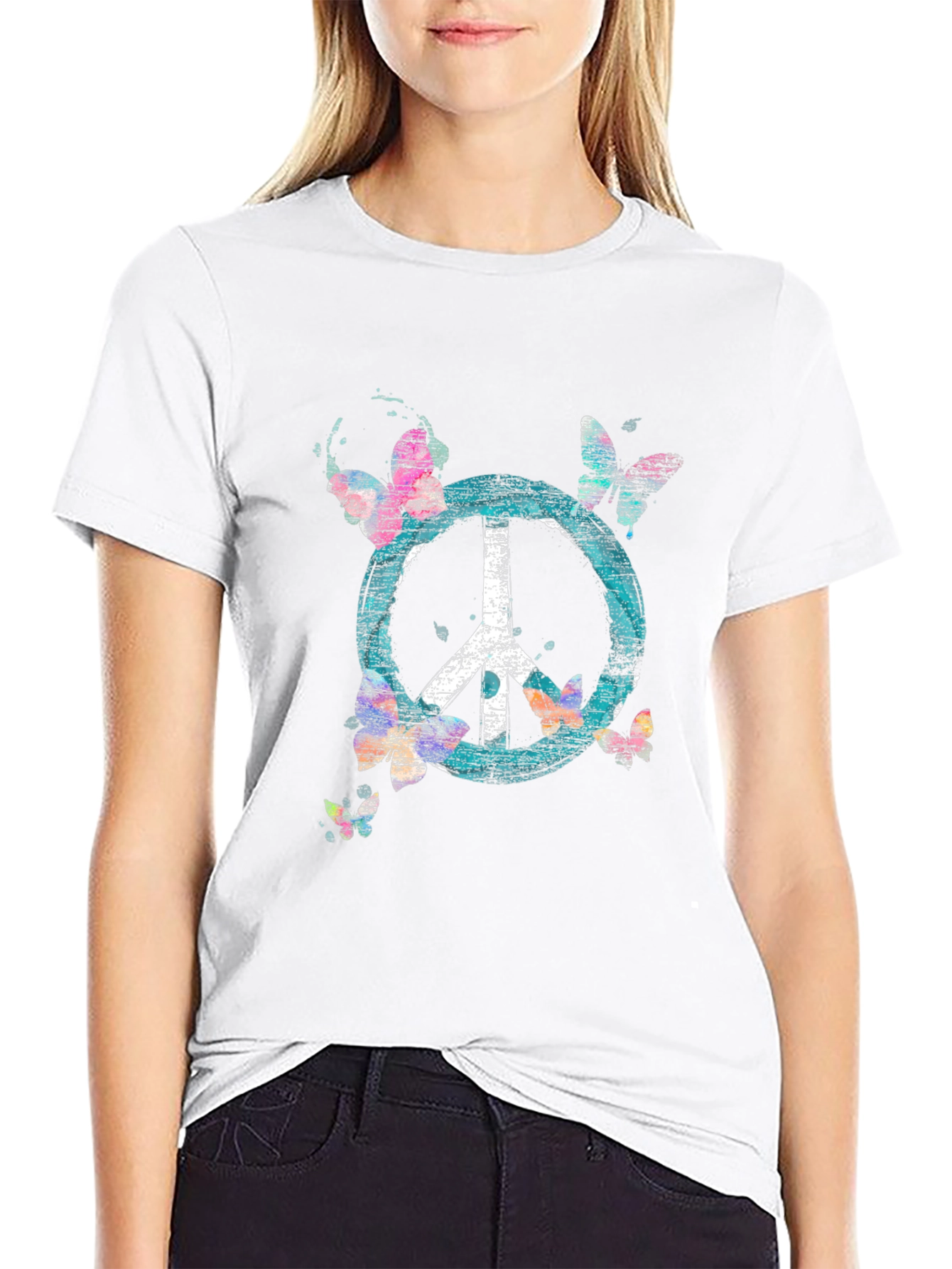 Peace Sign Butterfly T-Shirt