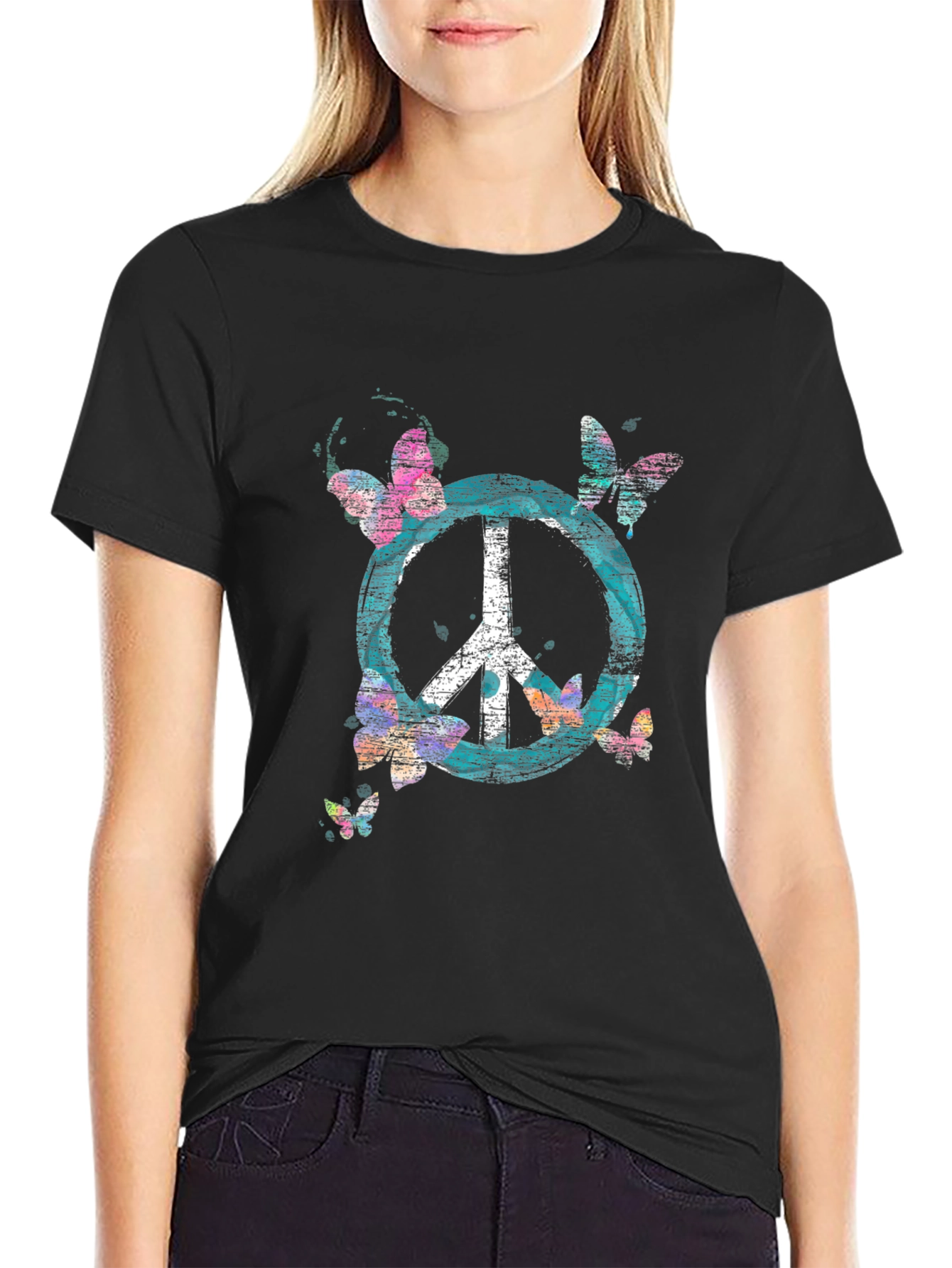 Peace Sign Butterfly T-Shirt