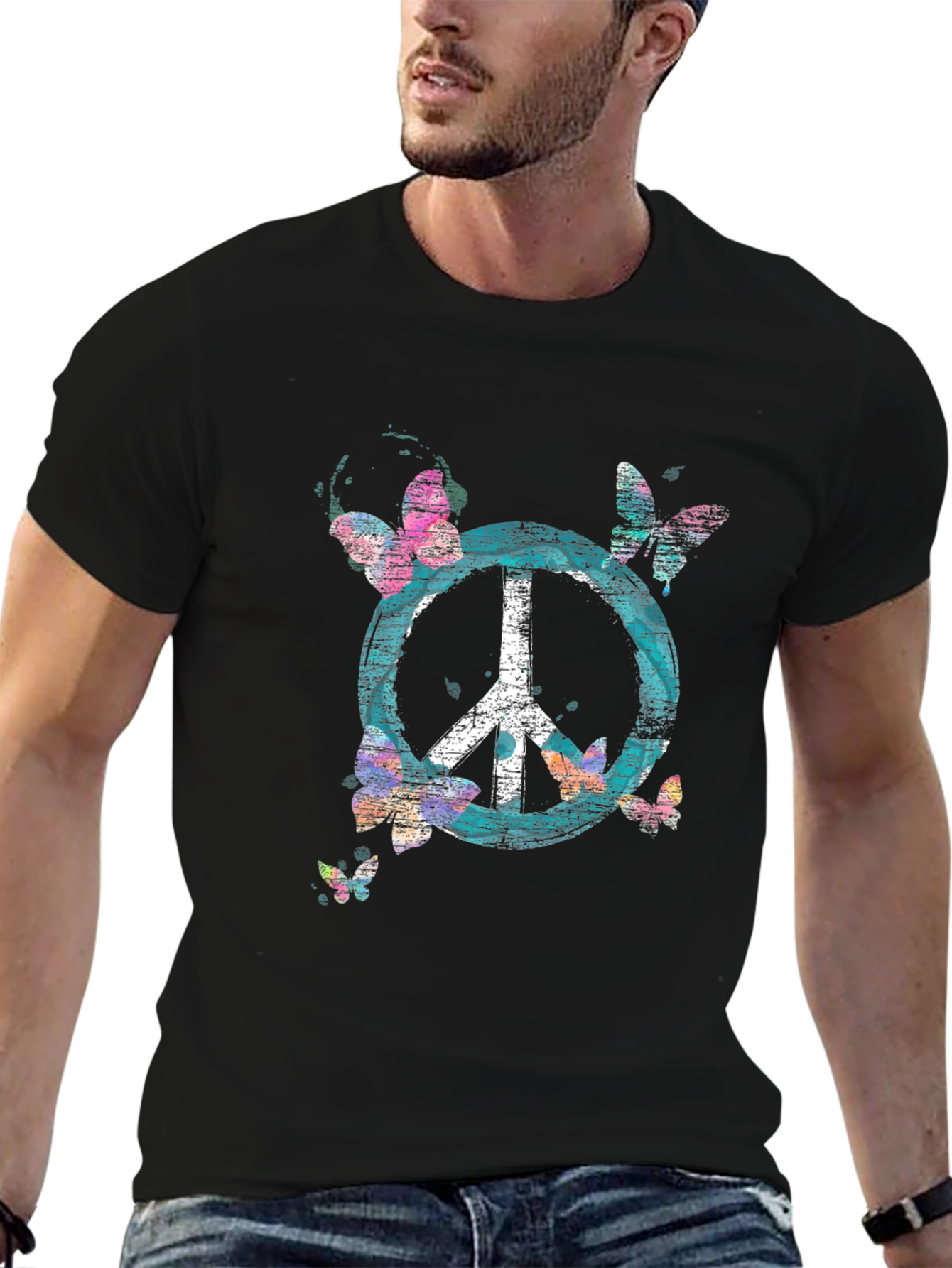 Peace Sign Butterfly T-Shirt