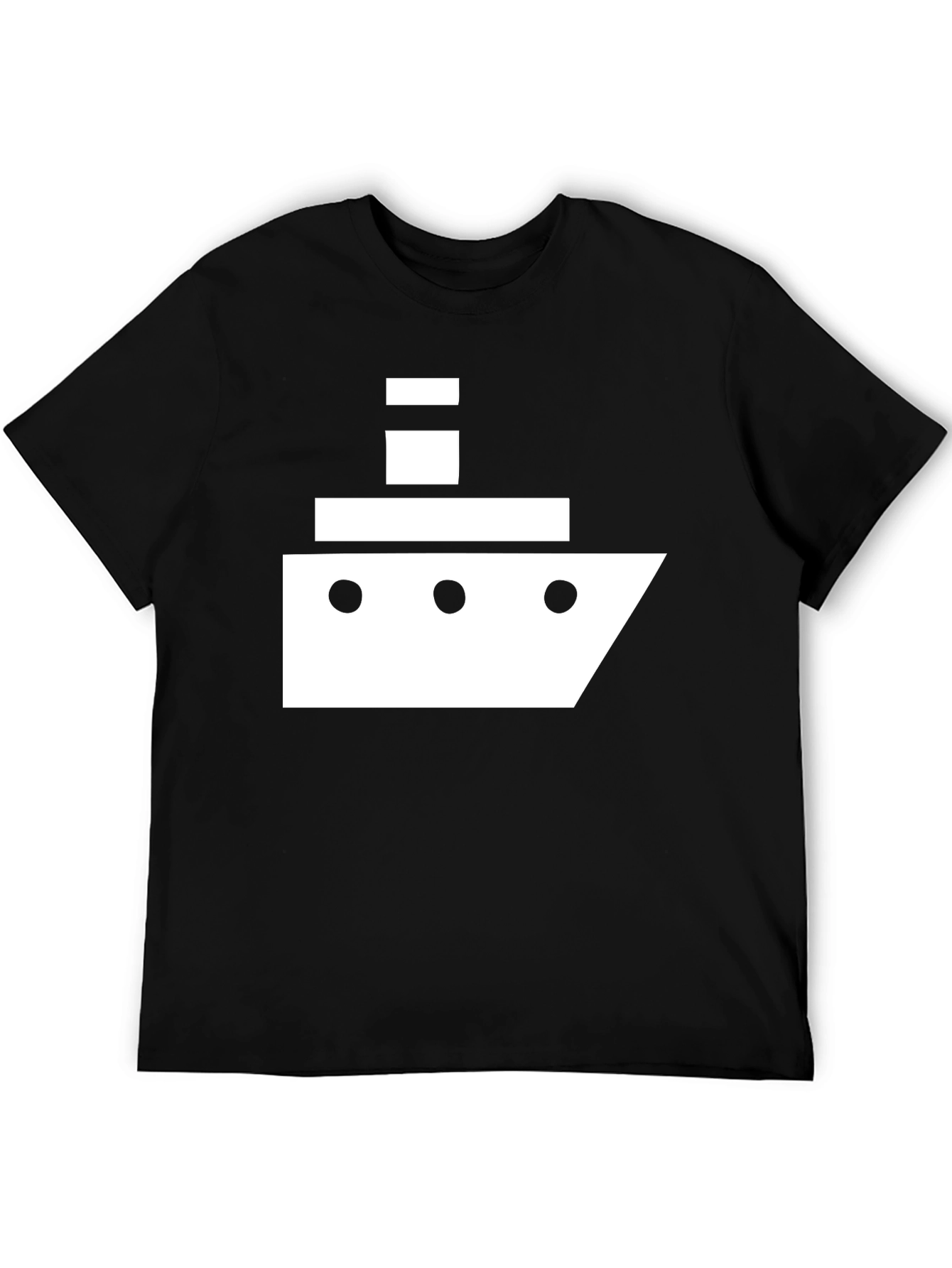 Nautical Tee: Minimalist Ship Graphic