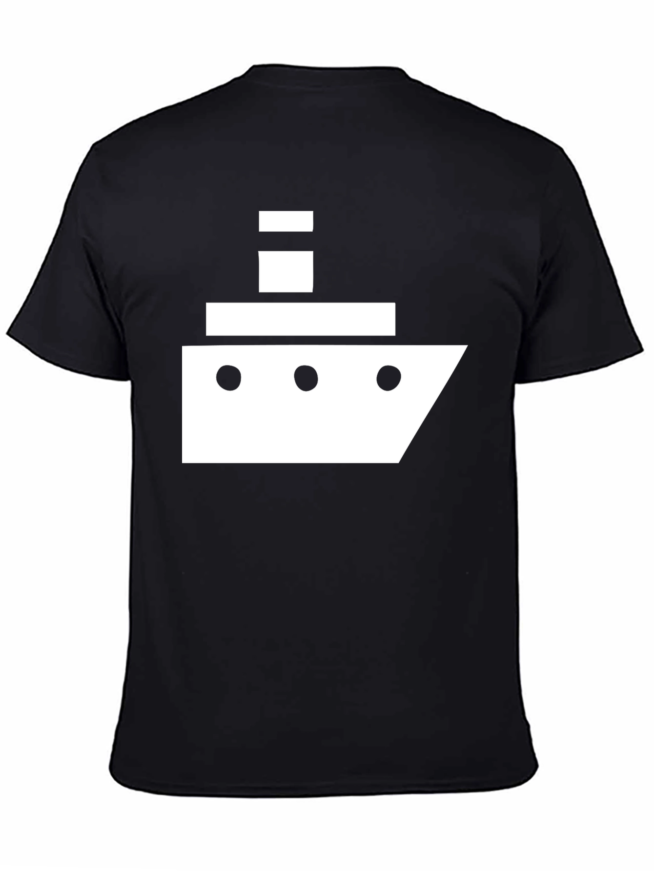 Nautical Tee: Minimalist Ship Graphic