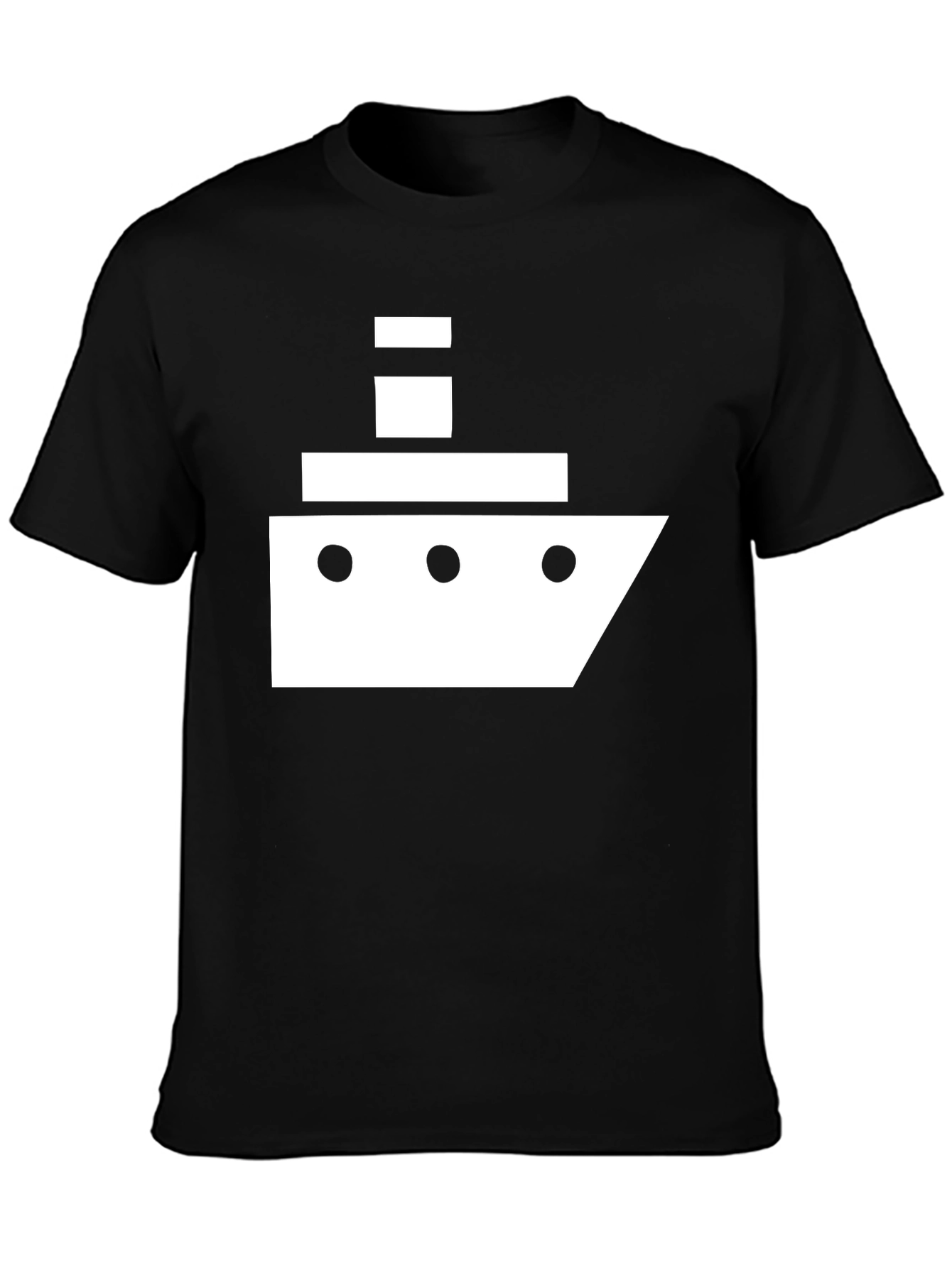 Nautical Tee: Minimalist Ship Graphic