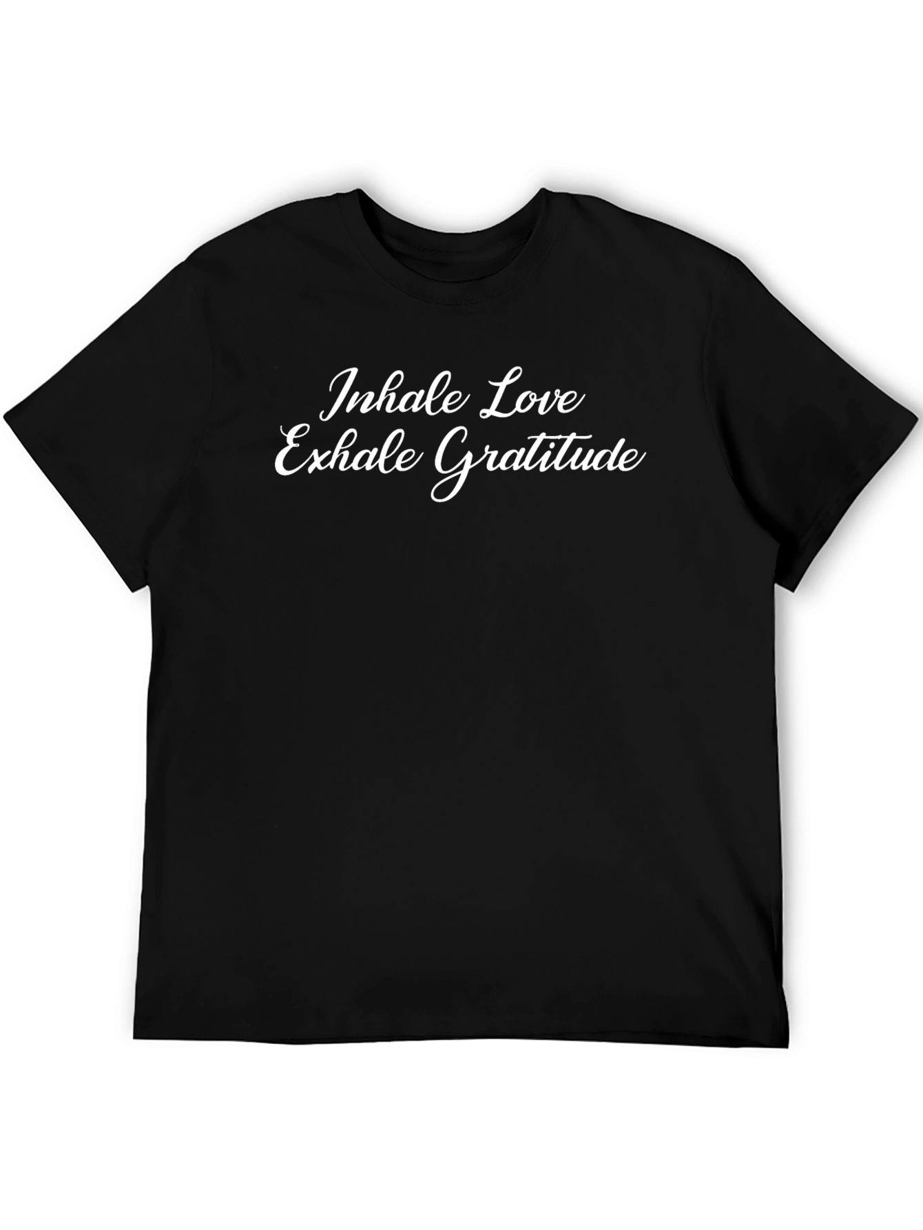 Inhale Love Exhale Gratitude Black T-Shirt