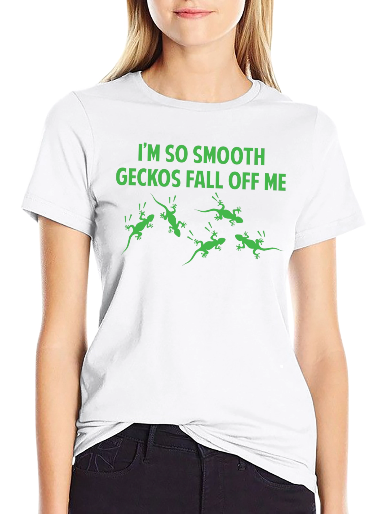 Im So Smooth Geckos Fall Off Me Graphic Tee