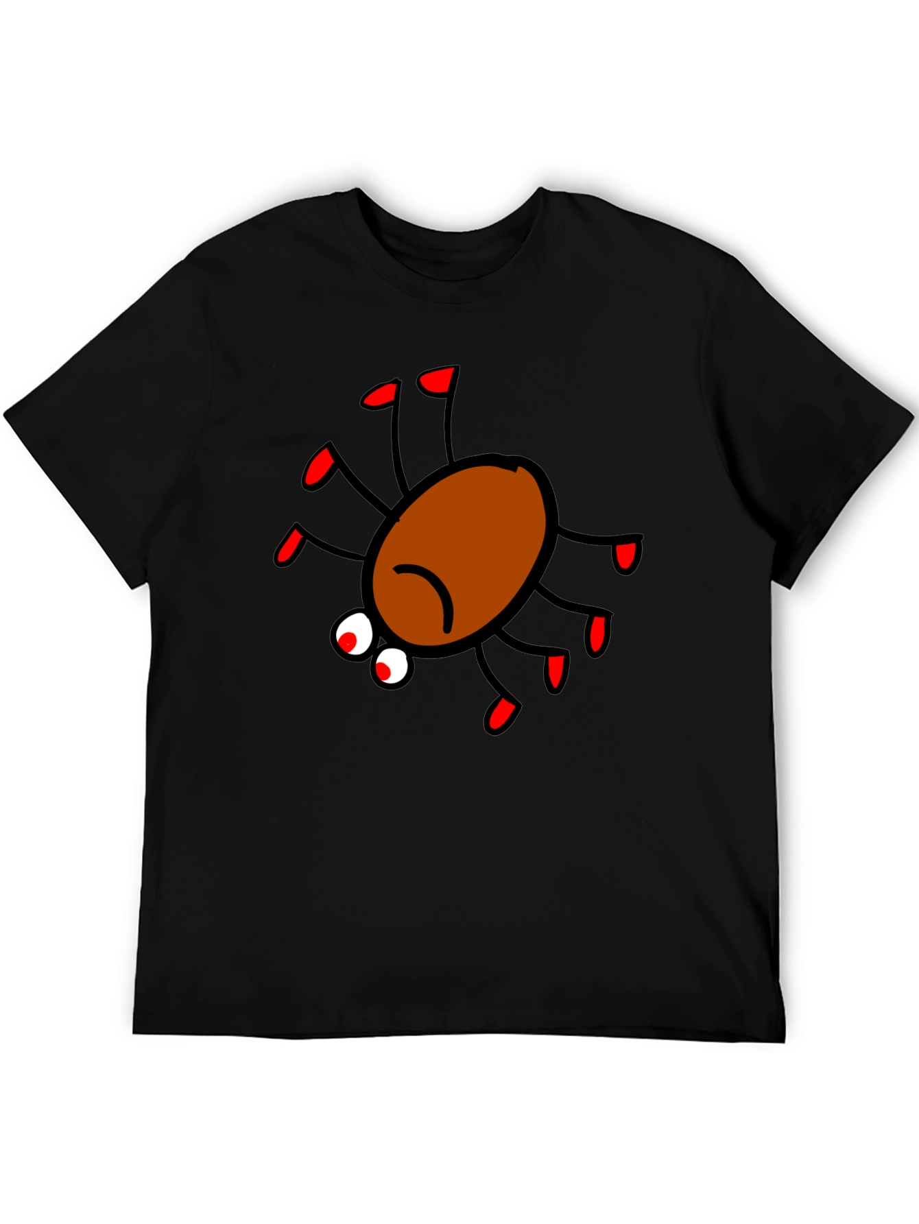 Spider Graphic Print Black T-Shirt