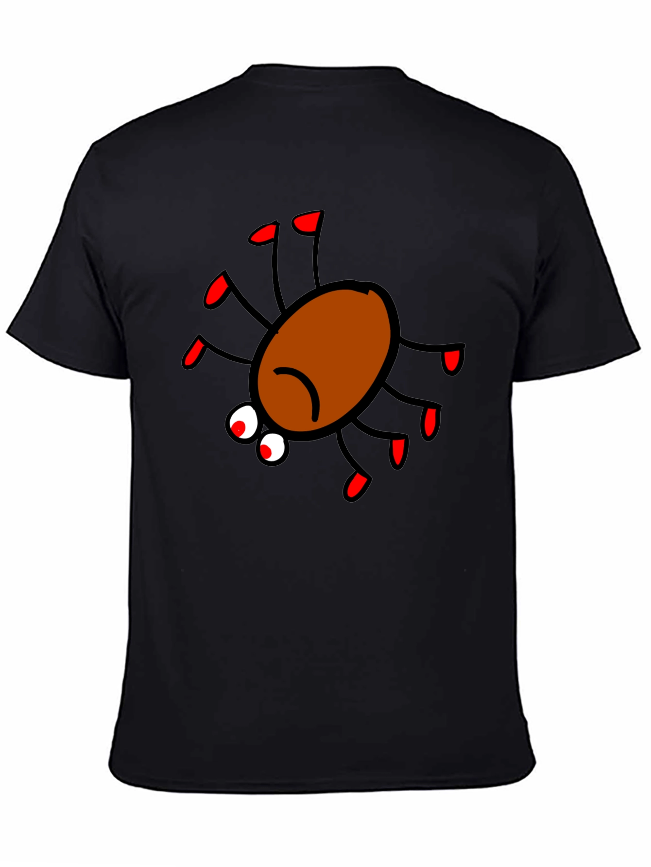 Spider Graphic Print Black T-Shirt