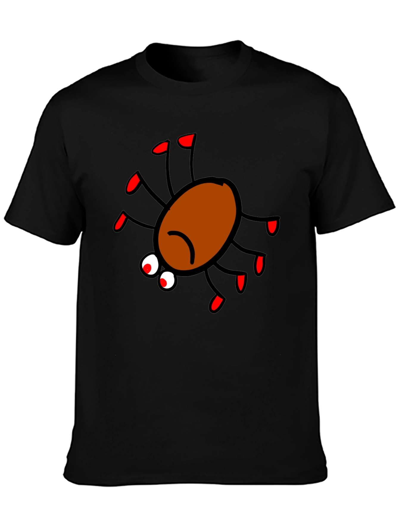 Spider Graphic Print Black T-Shirt
