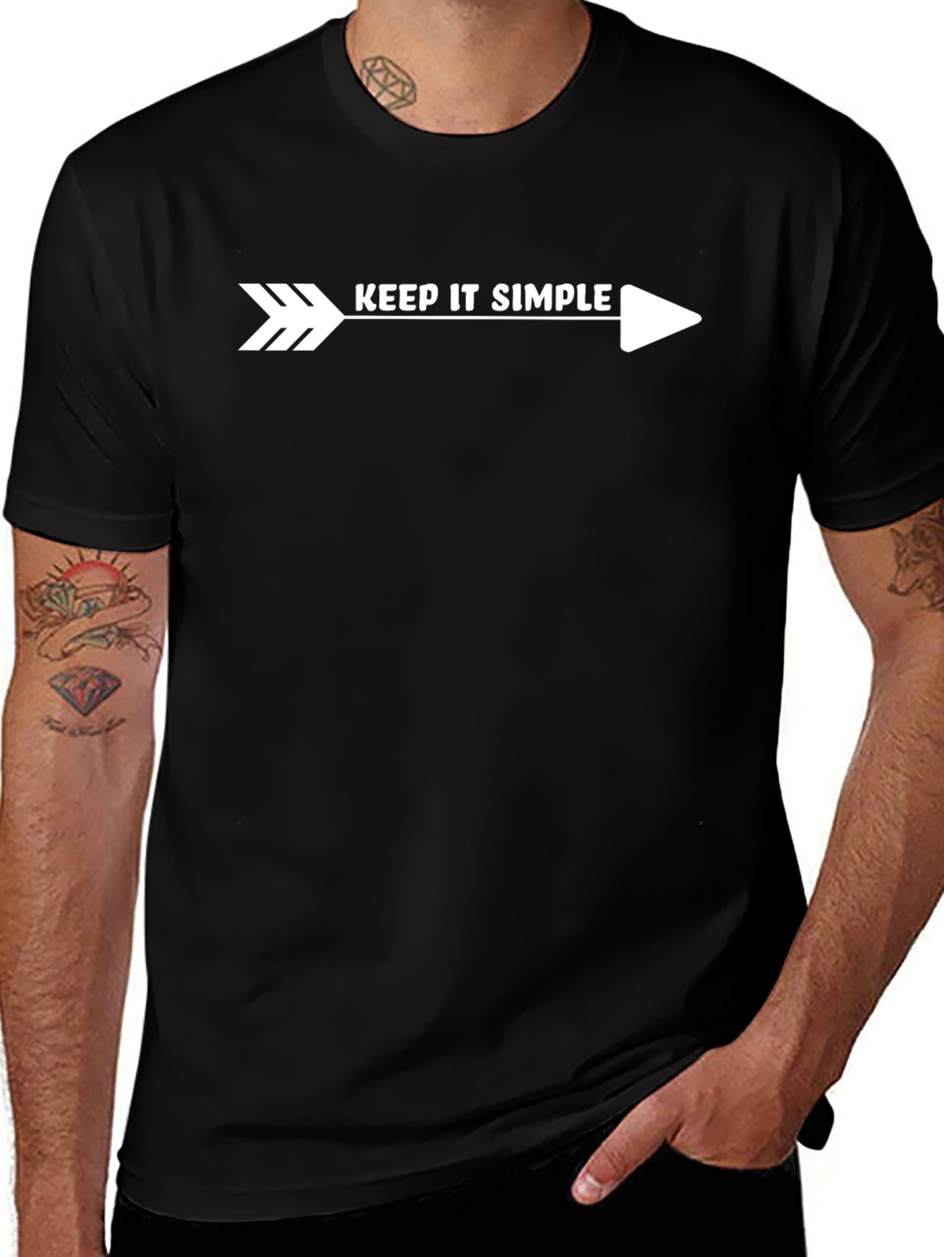 Keep It Simple Arrow Graphic T-Shirt