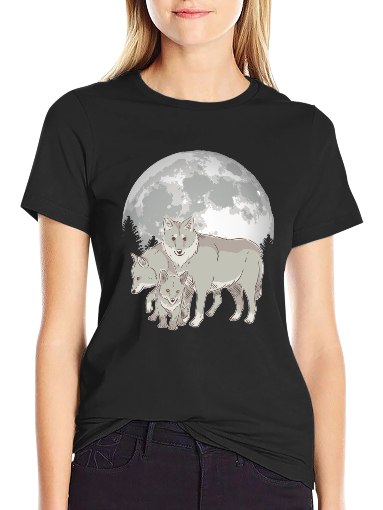 Wolf Pack Moon Graphic T-Shirt