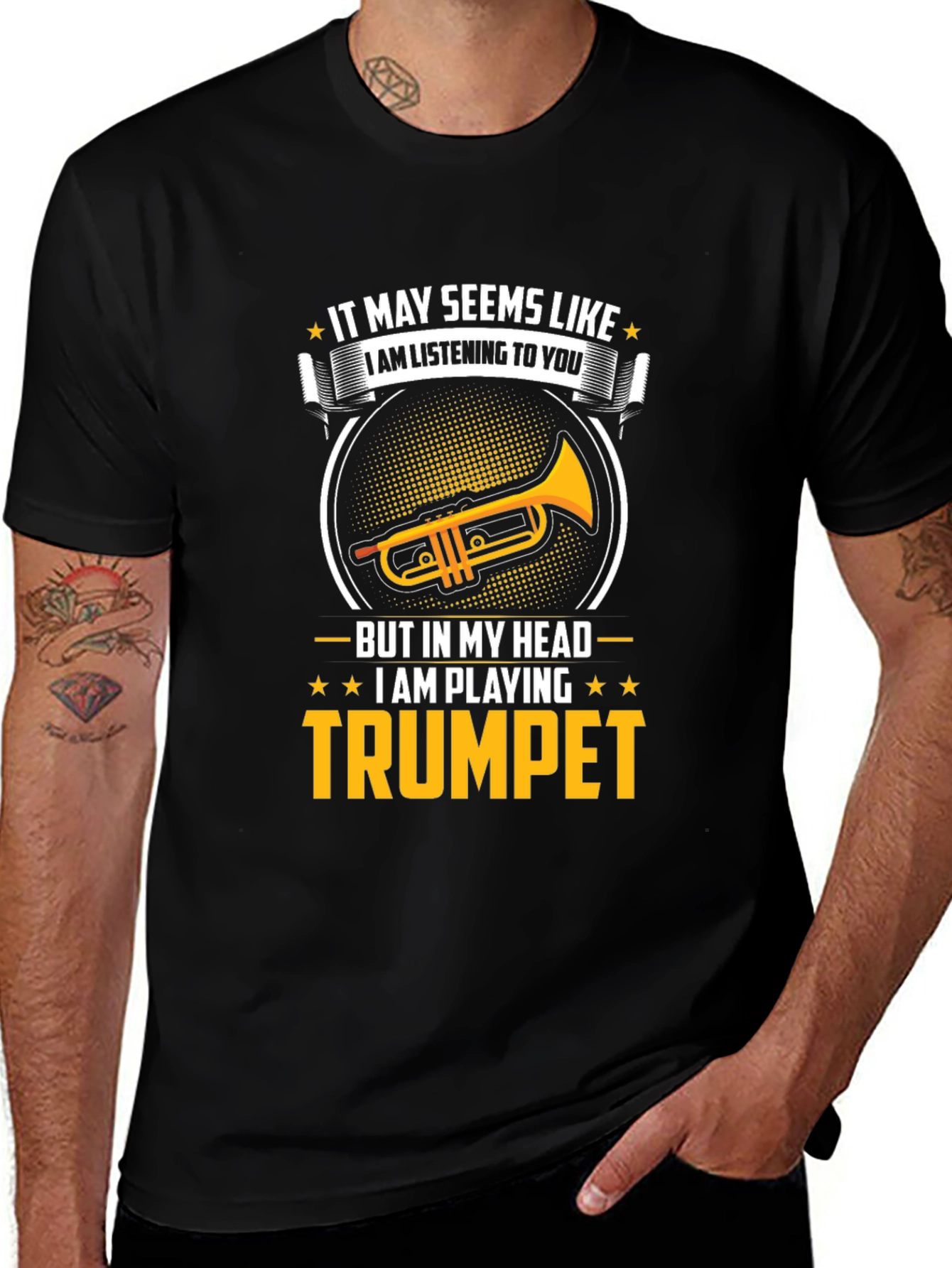 Funny Trumpet Player T-Shirt - I Am Playing Trumpet
