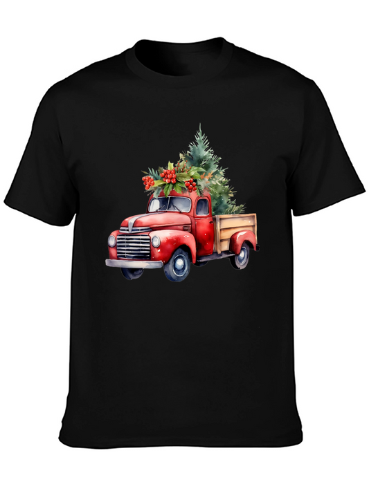 Vintage Red Truck Christmas Tree Shirt
