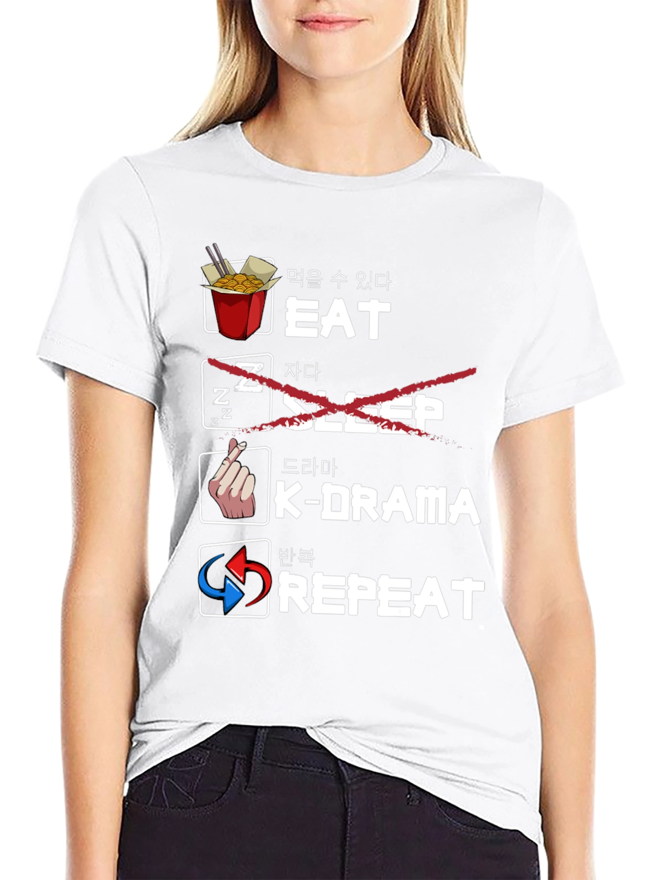 Eat K-Drama Repeat Graphic T-Shirt