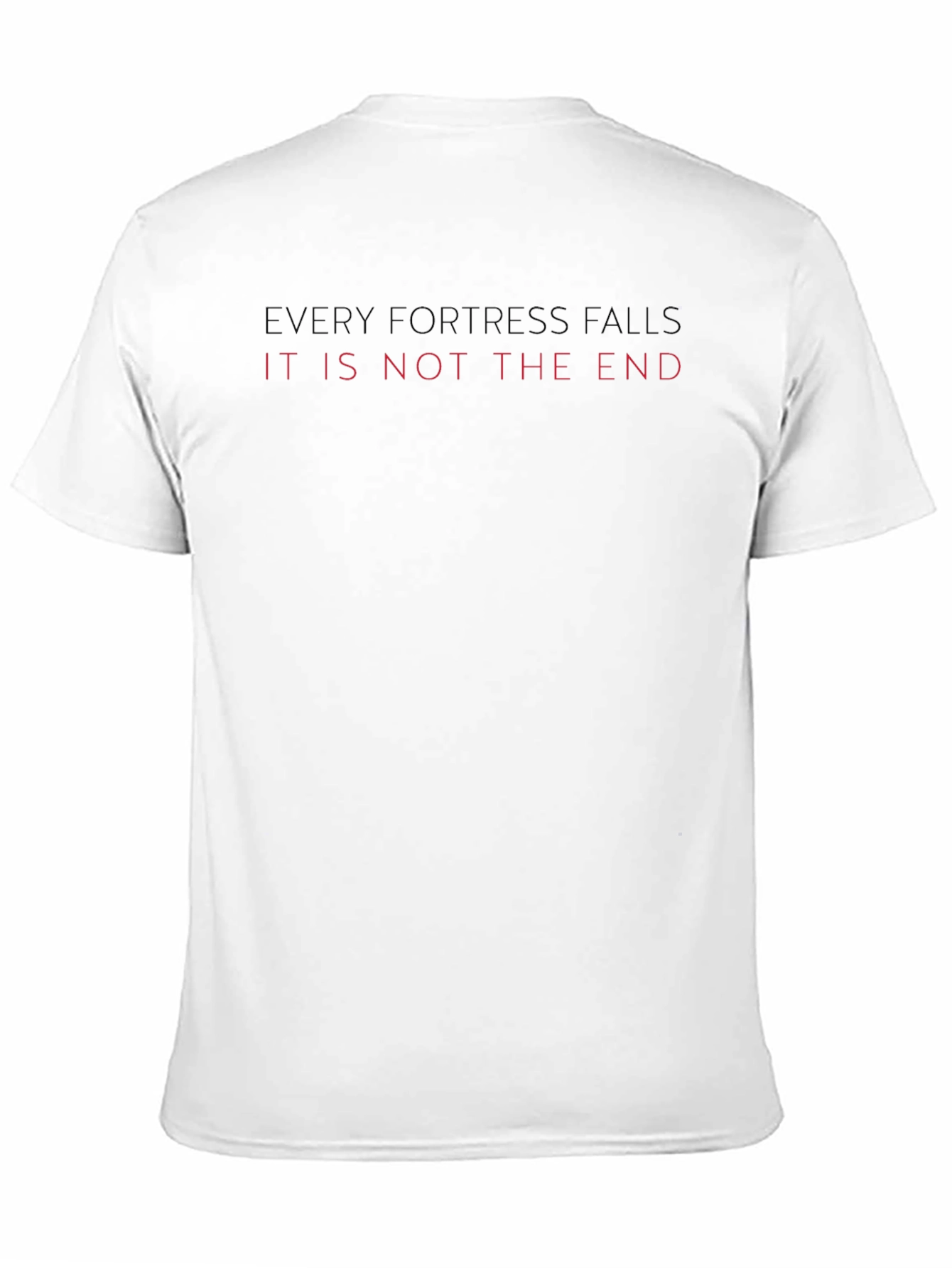 Every Fortress Falls Mens Black Graphic Tee