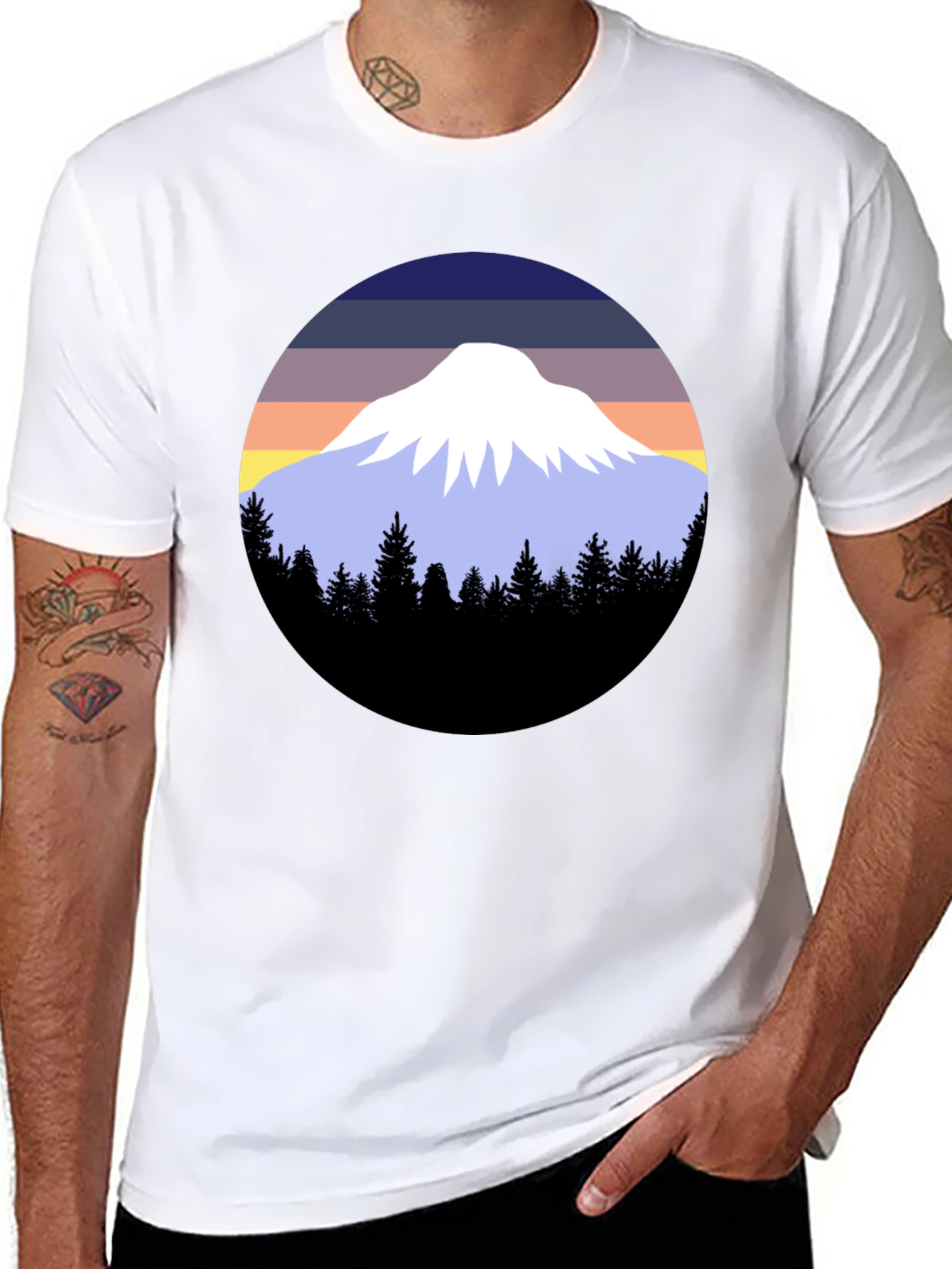 Mountain Sunset Graphic Tee - Nature Lovers Shirt