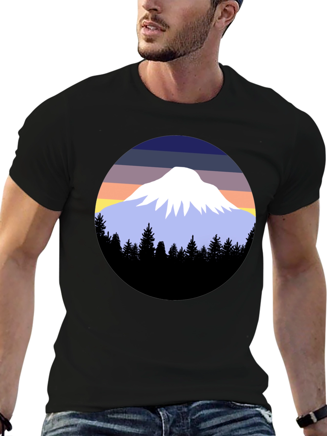 Mountain Sunset Graphic Tee - Nature Lovers Shirt