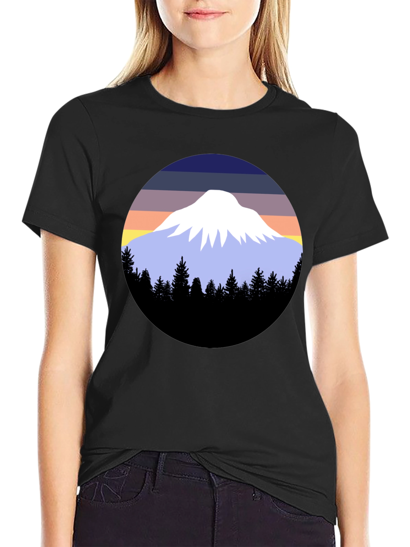 Mountain Sunset Graphic Tee - Nature Lovers Shirt