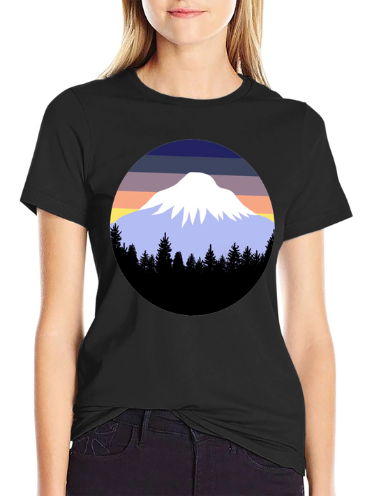 Mountain Sunset Graphic Tee - Nature Lovers Shirt
