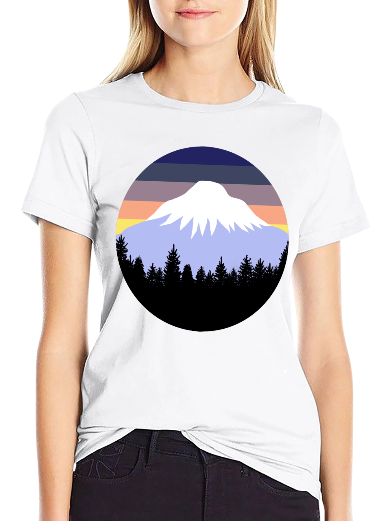 Mountain Sunset Graphic Tee - Nature Lovers Shirt