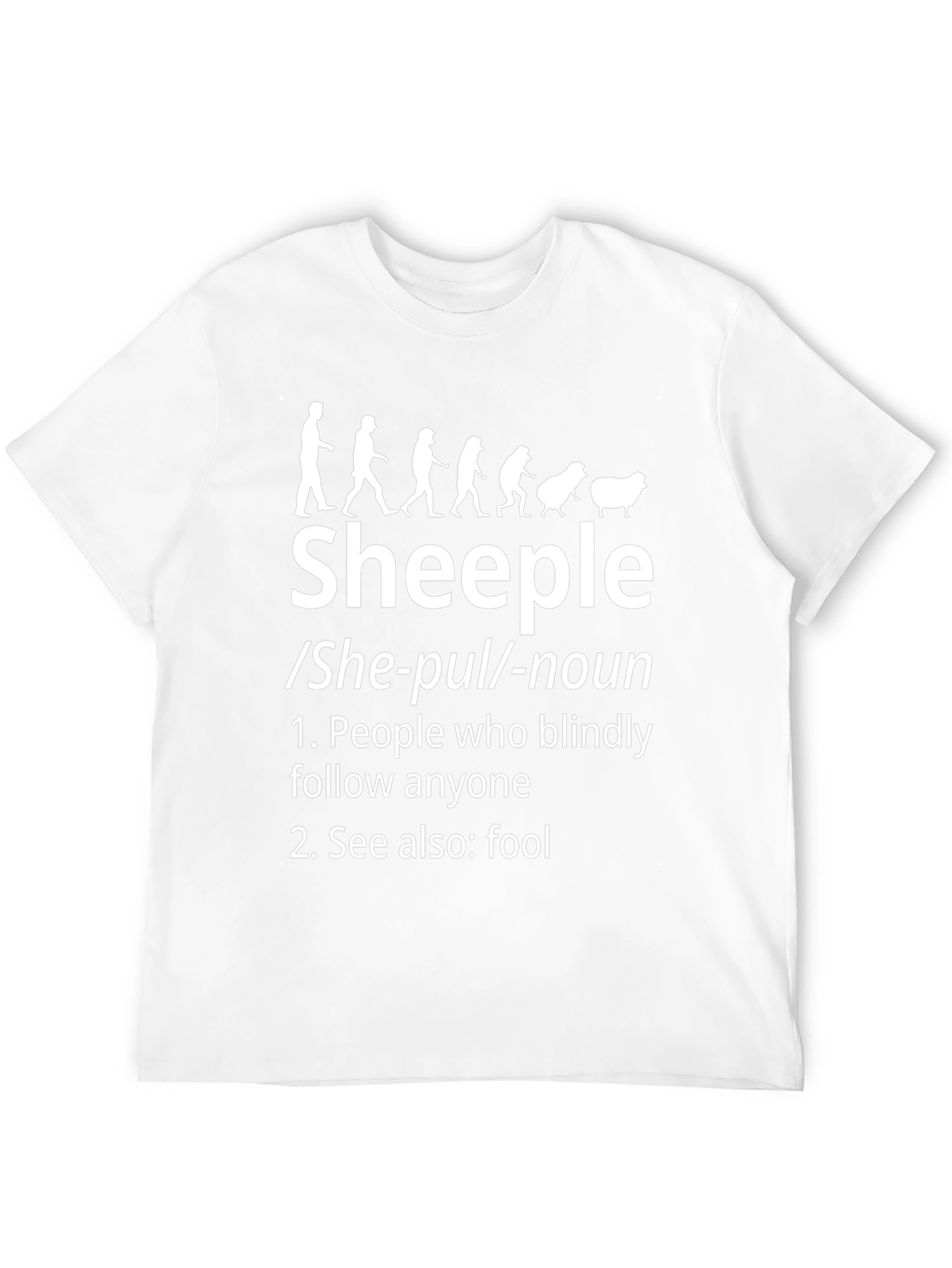 Sheeple Definition Black T-Shirt