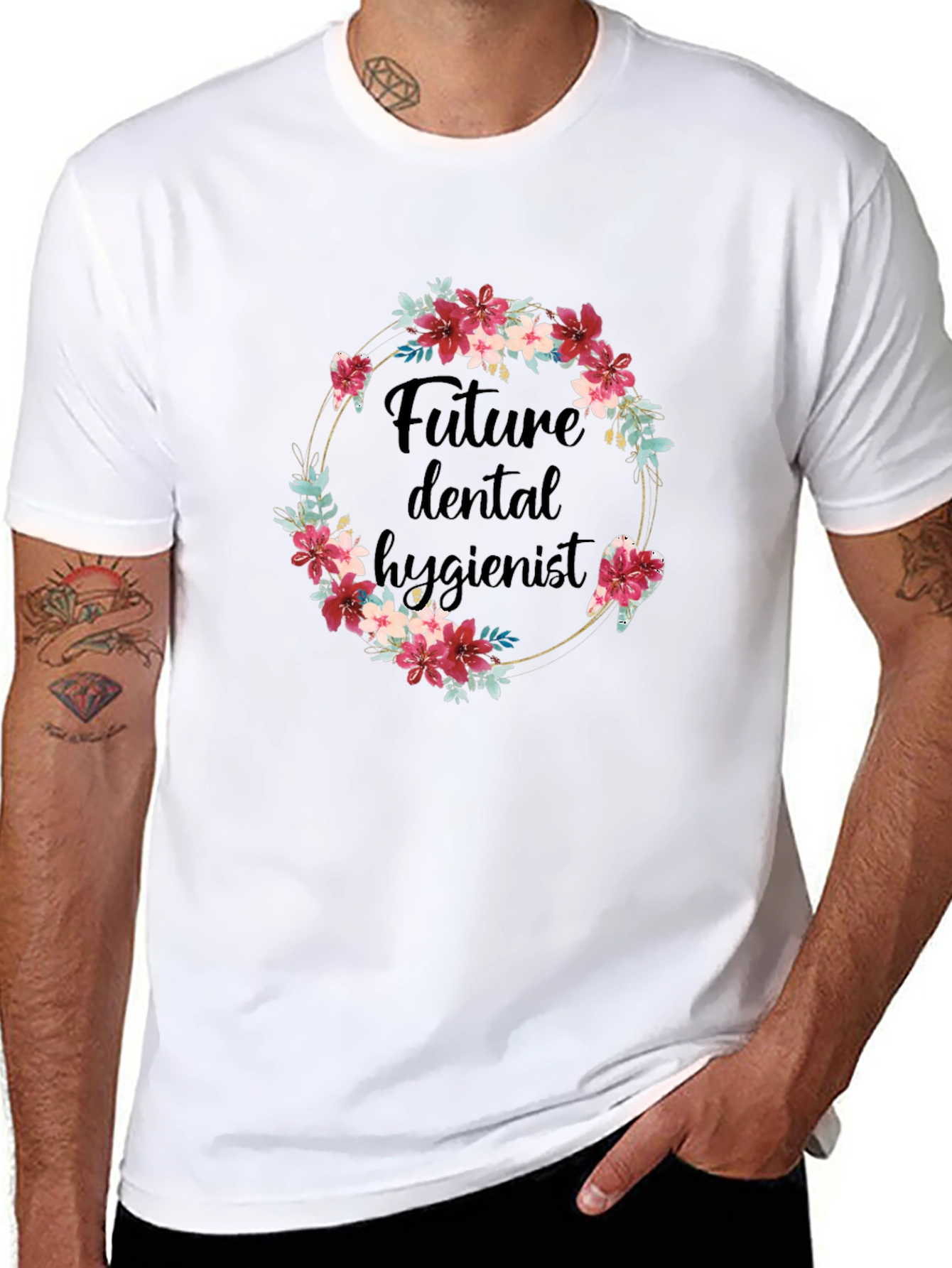 Future Dental Hygienist Floral T-Shirt