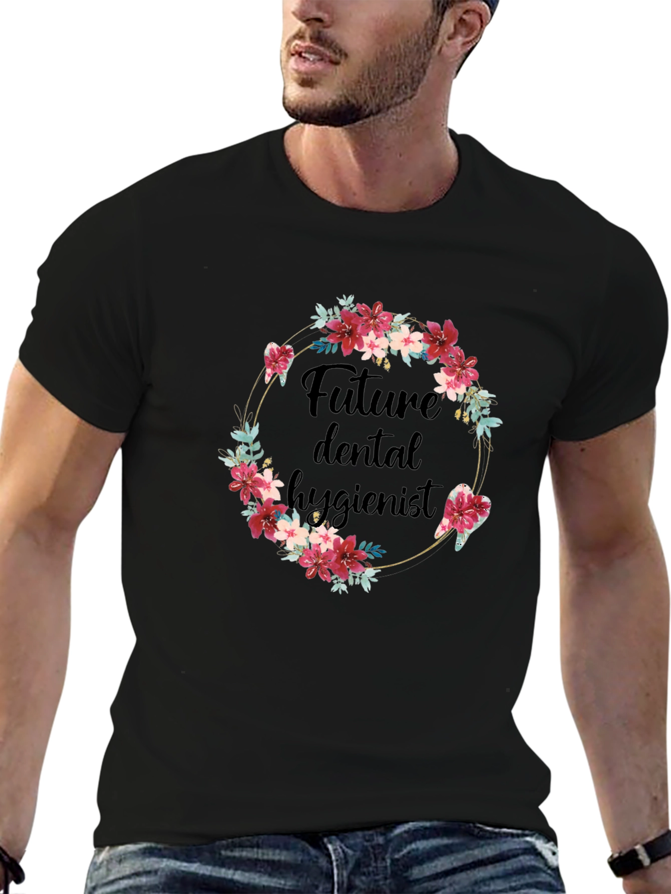 Future Dental Hygienist Floral T-Shirt