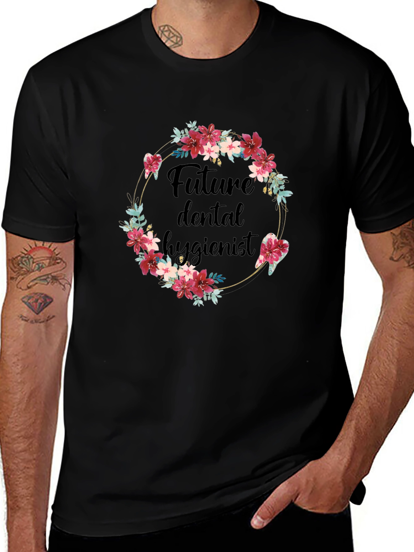 Future Dental Hygienist Floral T-Shirt
