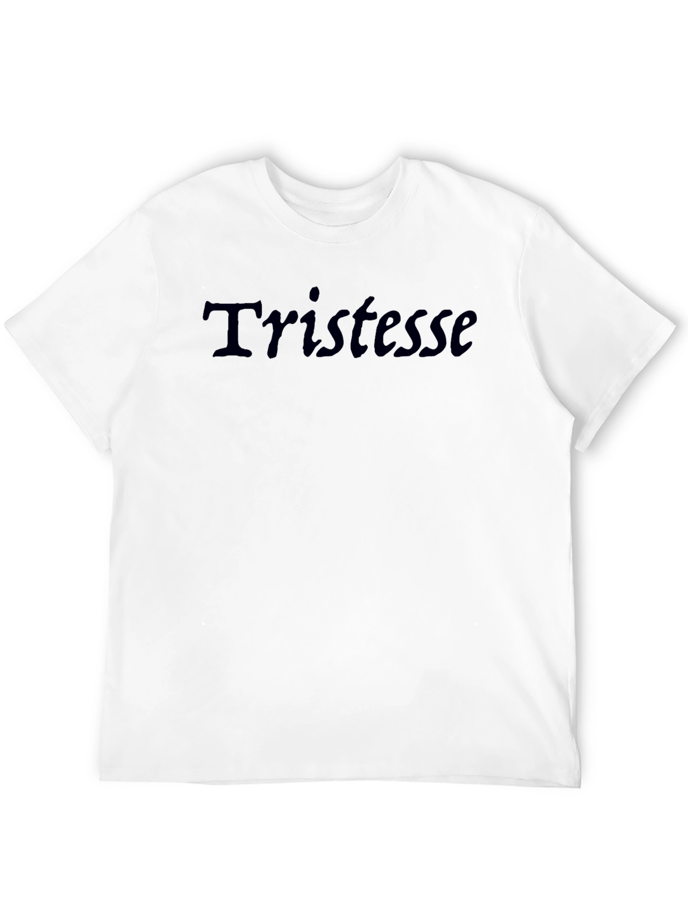 Tristesse Black Graphic Tee - Modern Casual Comfort