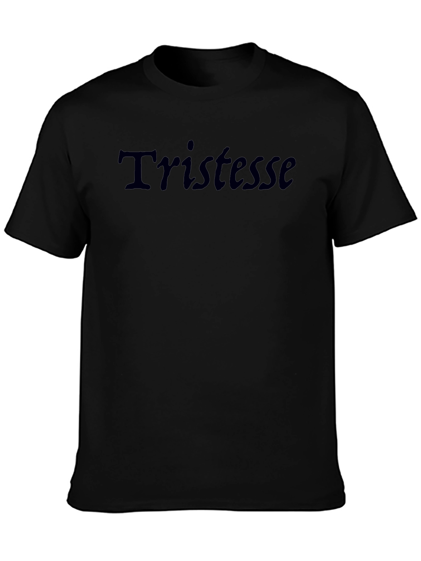 Tristesse Black Graphic Tee - Modern Casual Comfort