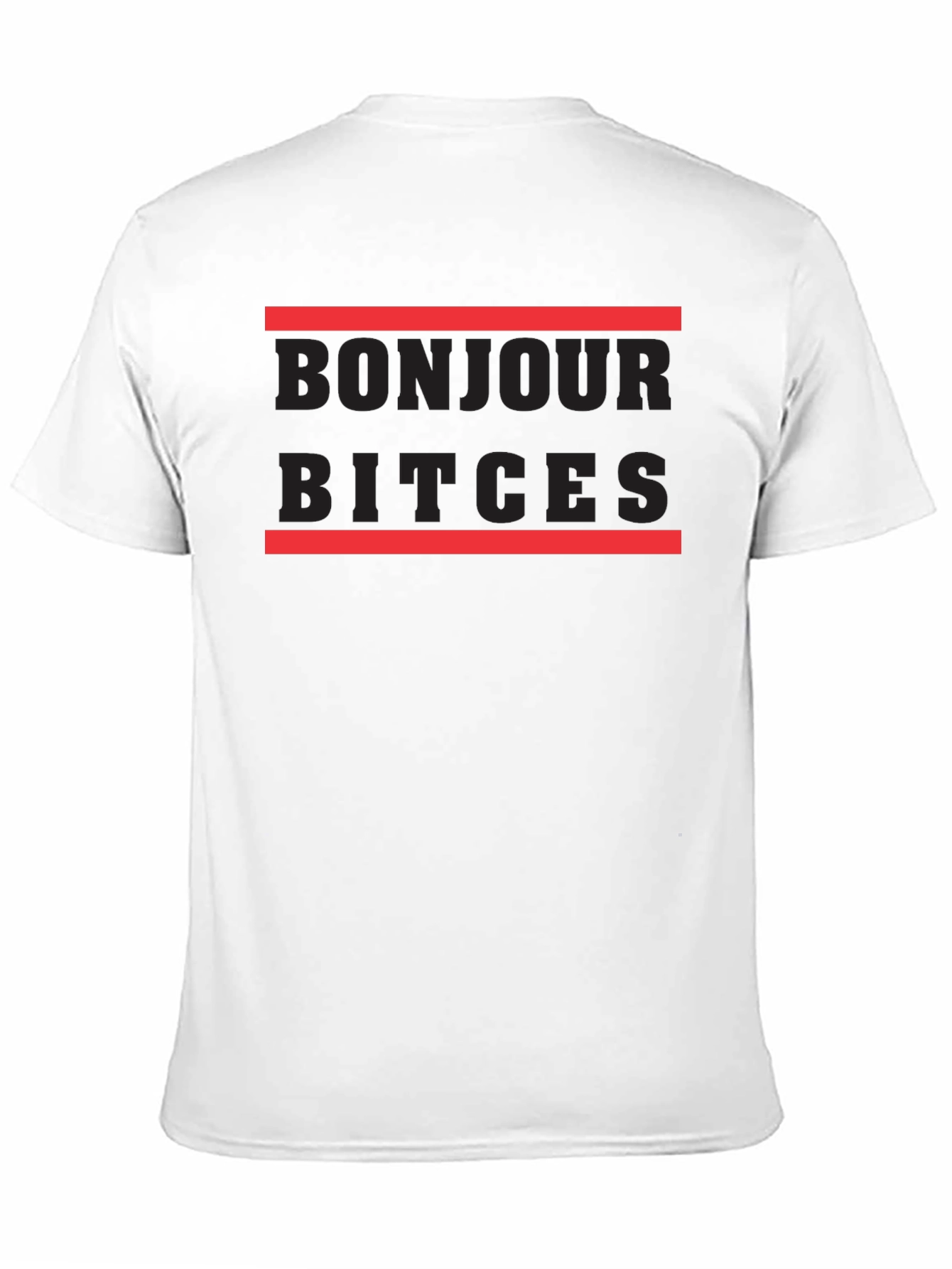 Bonjour Bitches Graphic Tee - Black Casual T-Shirt