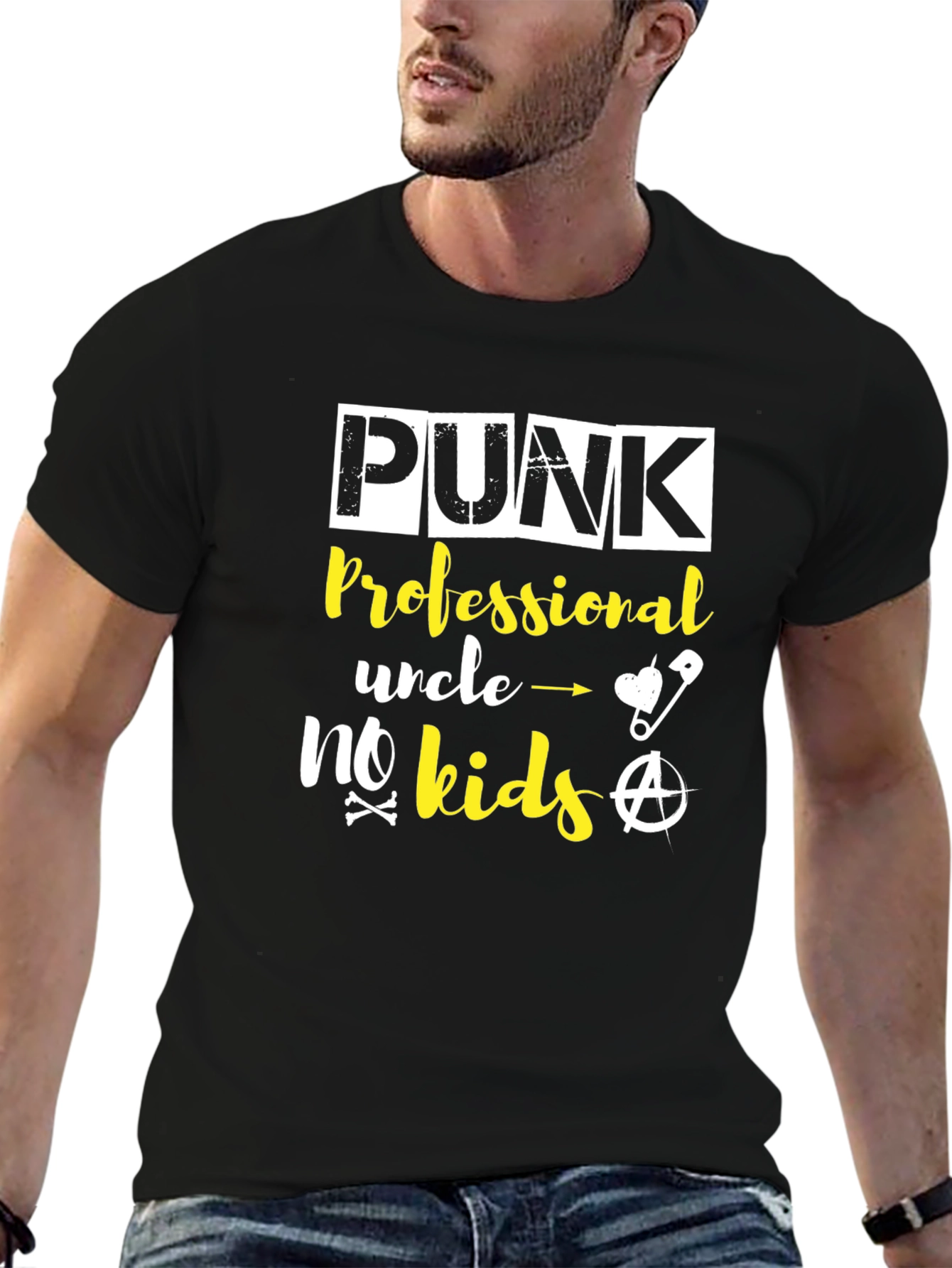 Punk Professional Uncle No Kids Graphic Tee