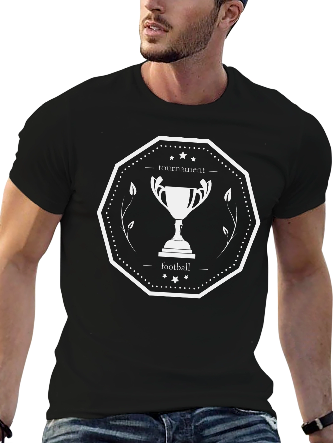 Football Tournament Trophy Graphic T-Shirt