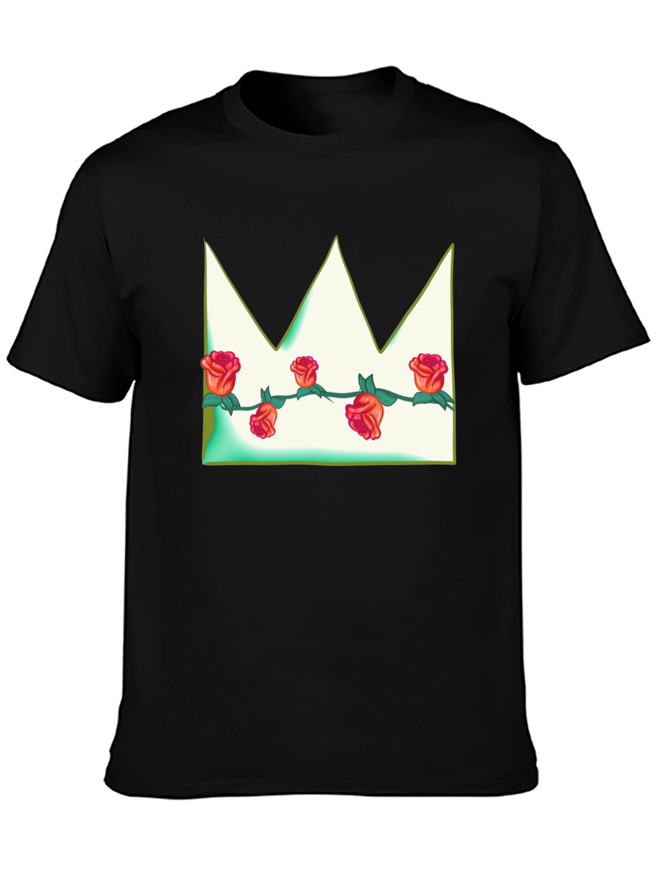 Rose Crown Graphic Tee - Modern T-Shirt