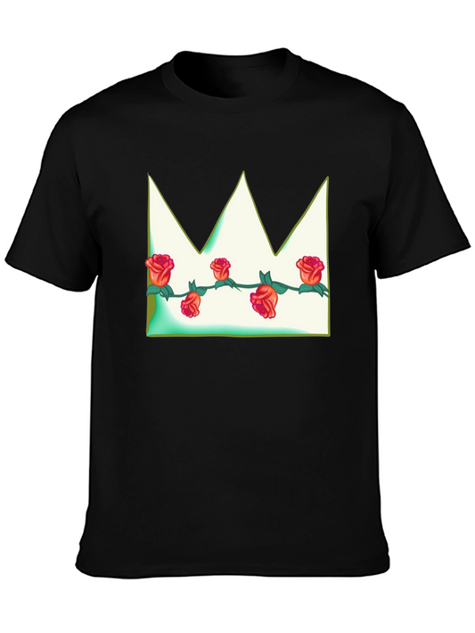 Rose Crown Graphic Tee - Modern T-Shirt