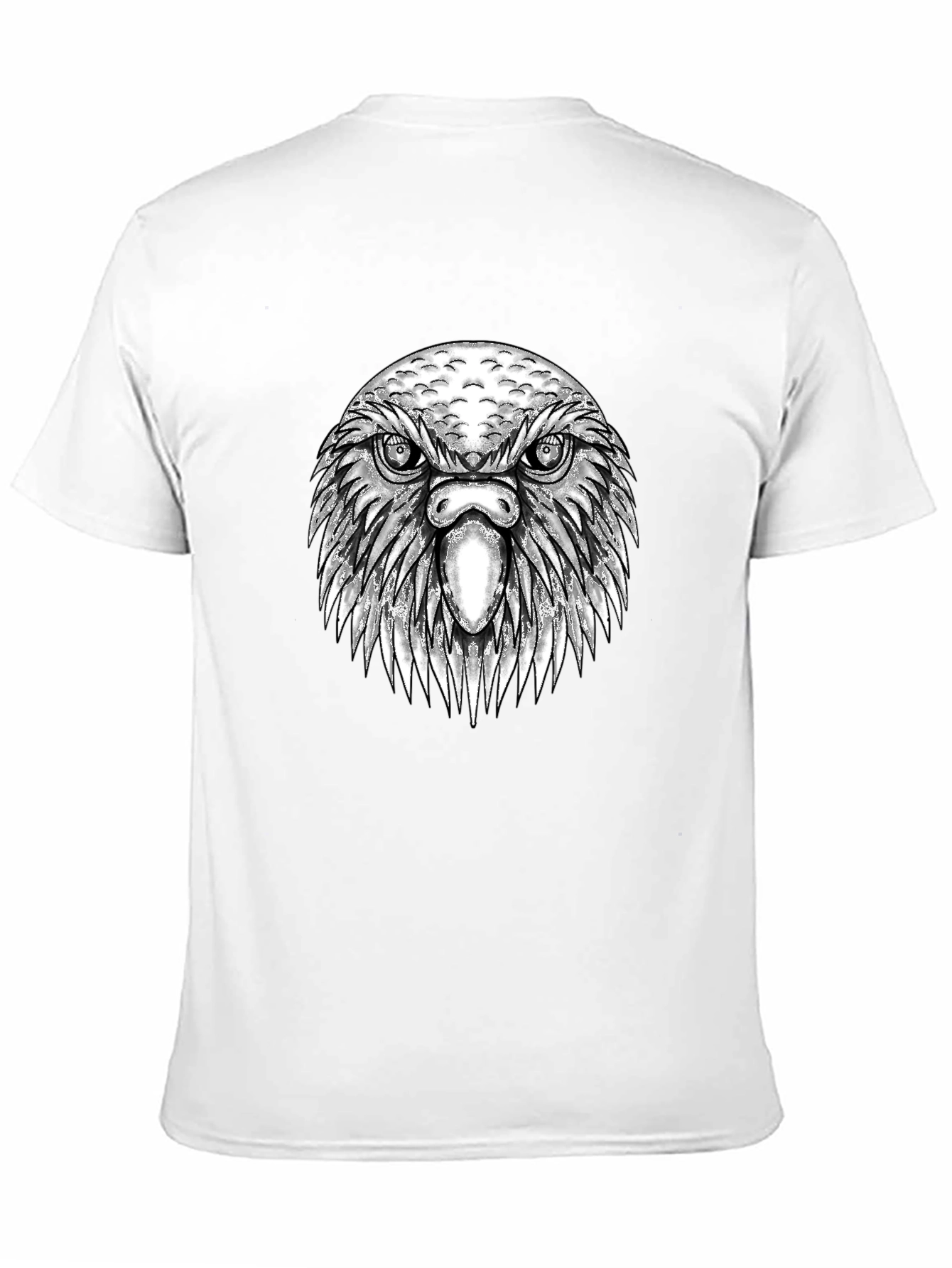 Eagle Head Graphic Tee - Black Cotton T-Shirt