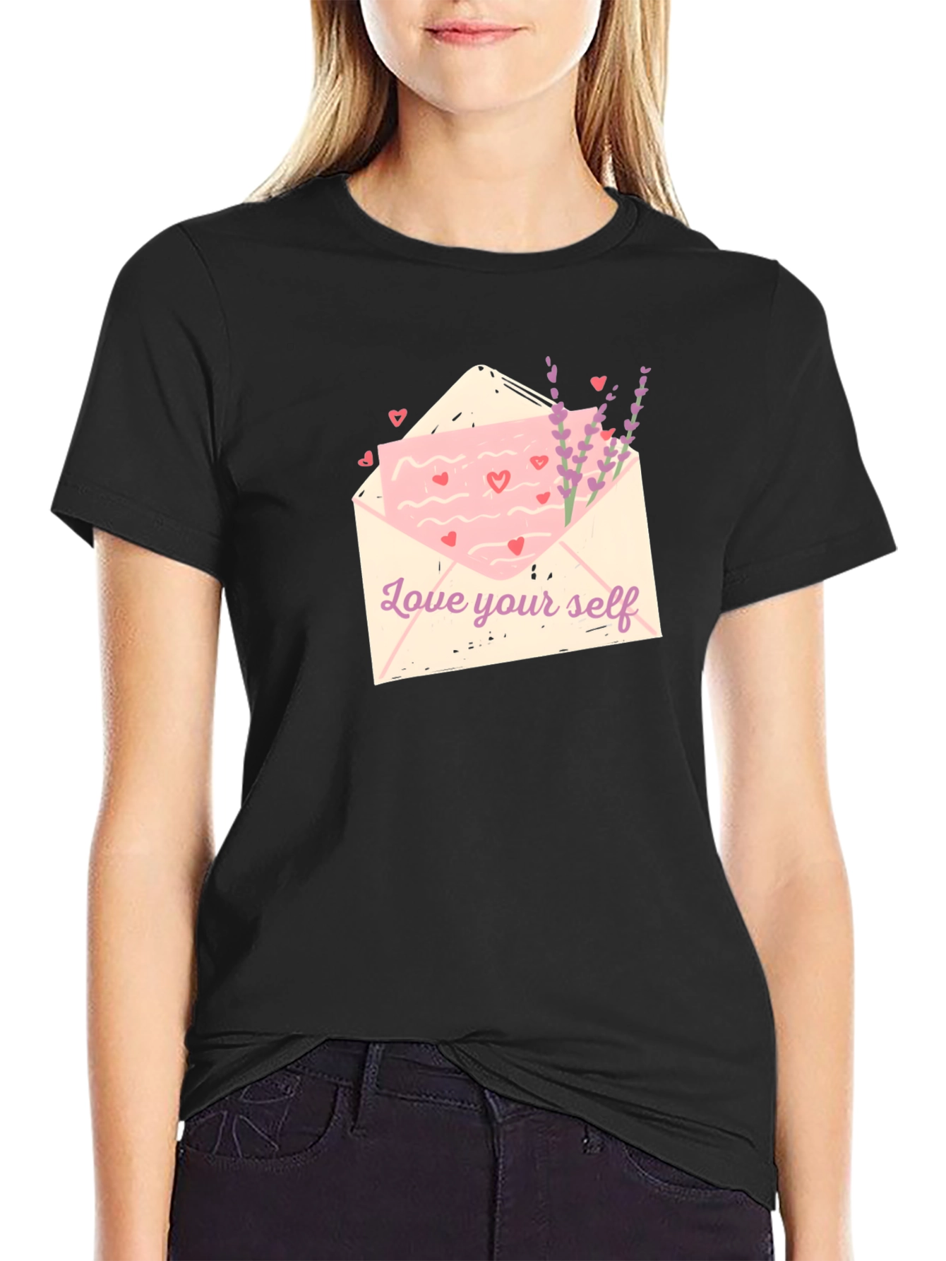 Love Yourself Graphic Tee - Black Cotton