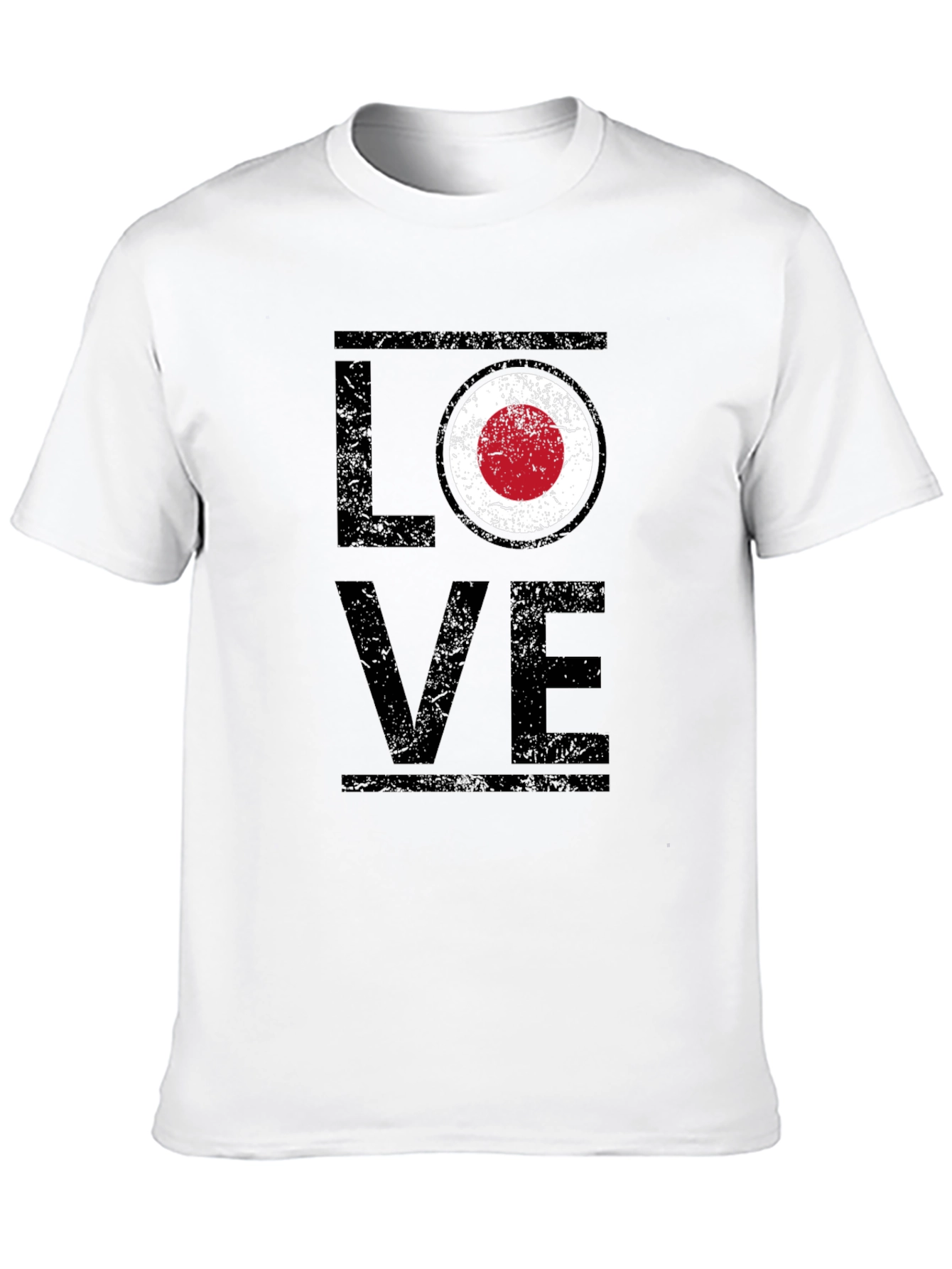 LOVE Graphic Tee - Japan Flag Style