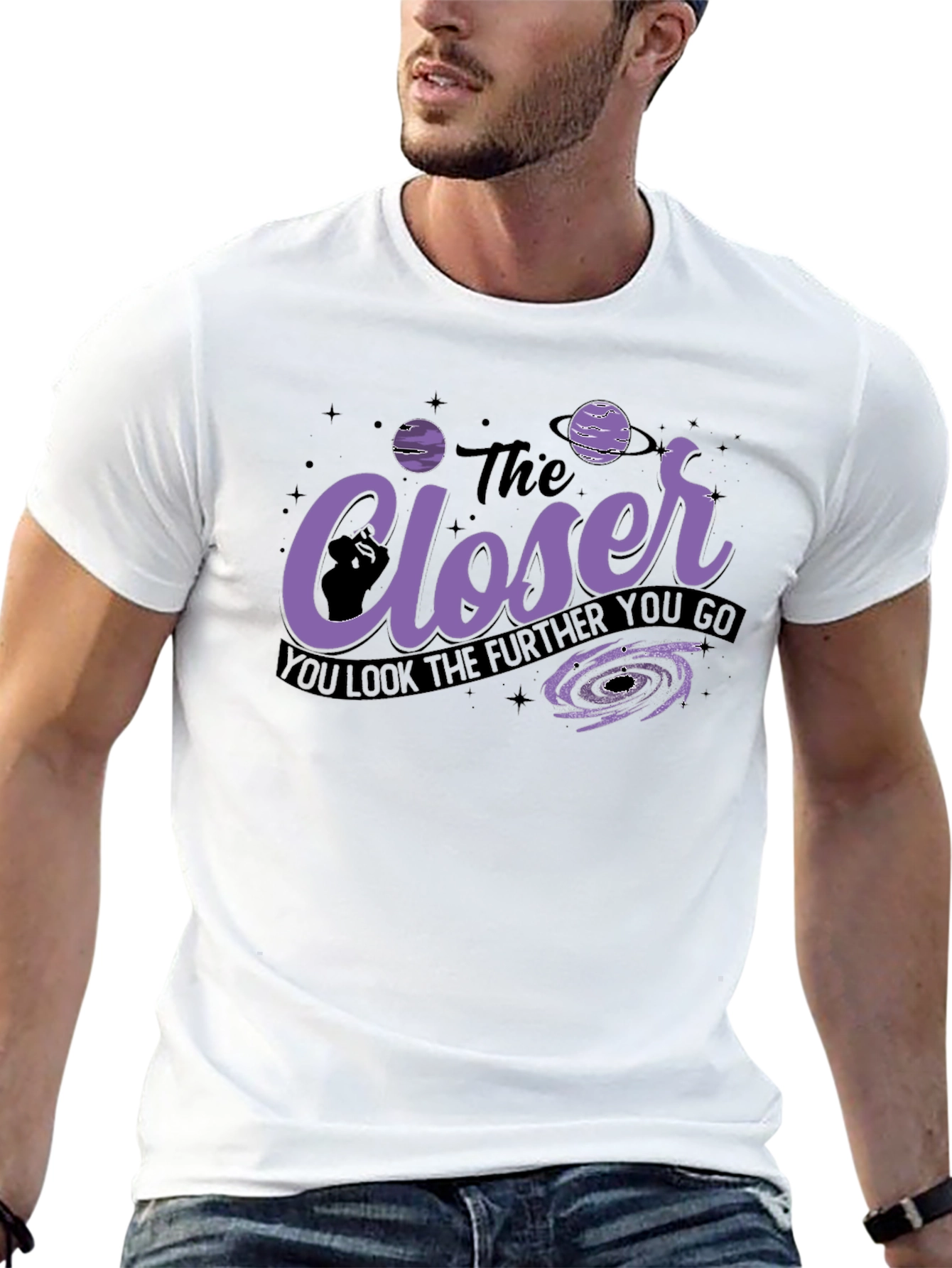 The Closer You Look Space Graphic T-Shirt